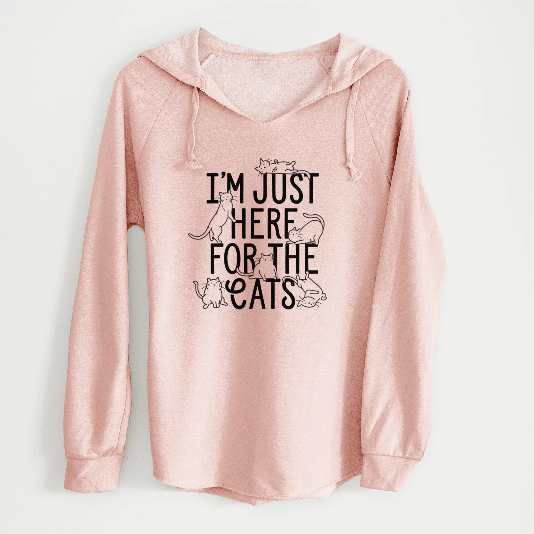 I'm Just Here For The Cats - Cali Wave Hooded Sweatshirt - Image 5