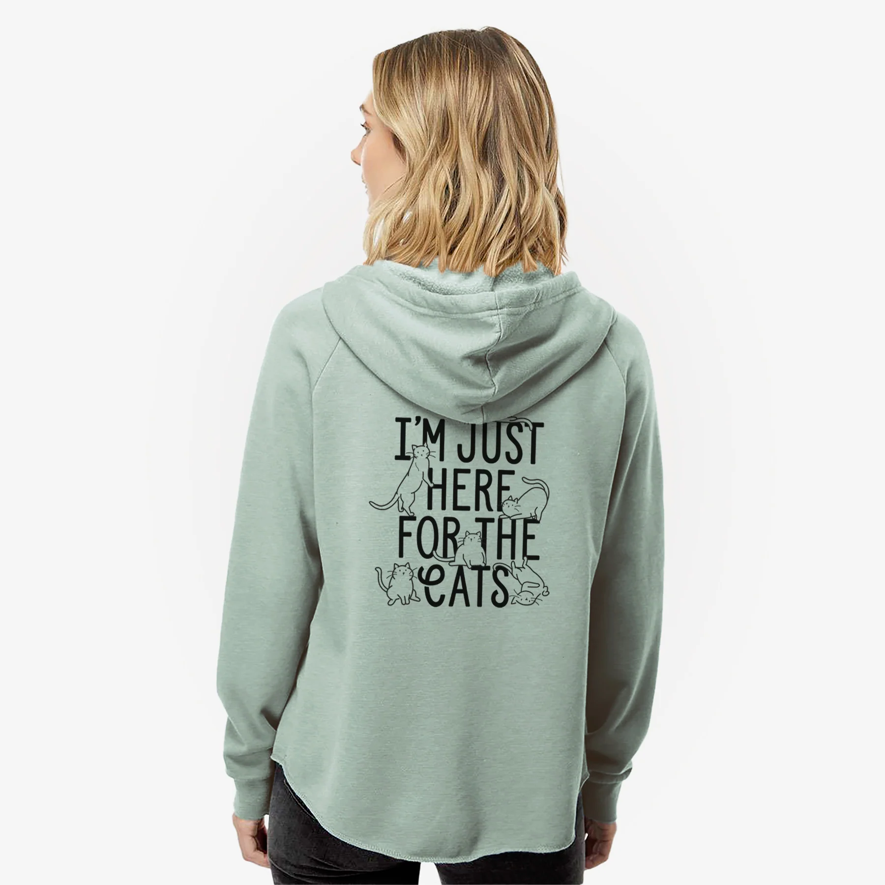 I'm Just Here For The Cats - Women's Cali Wave Zip-Up Sweatshirt - Image 2