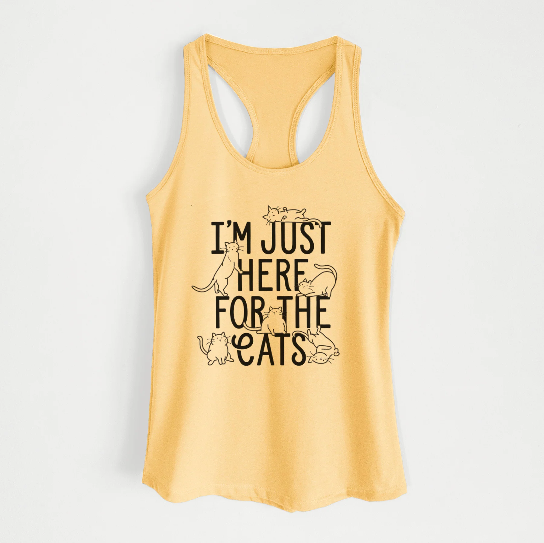 I'm Just Here For The Cats - Women's Racerback Tanktop - Image 3