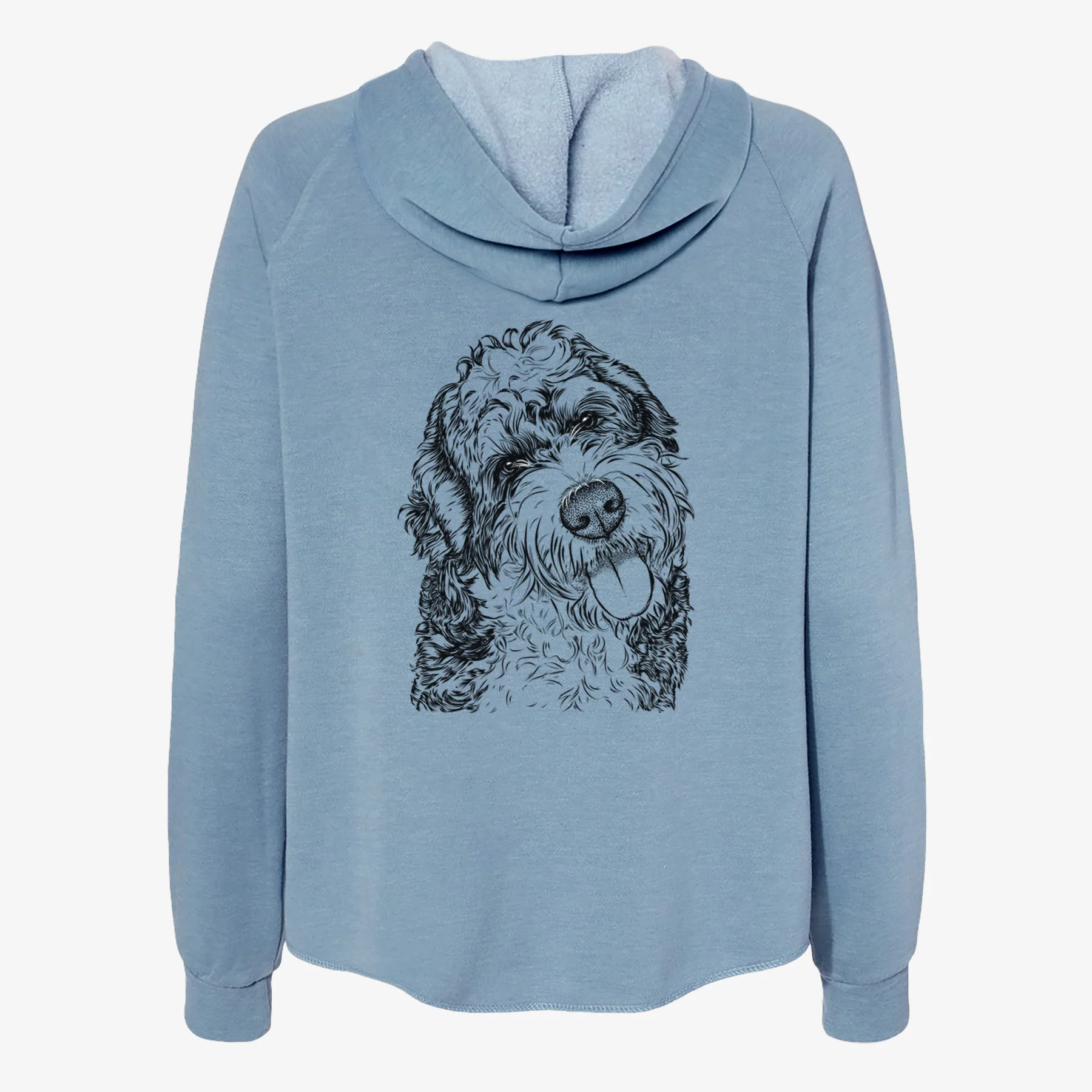 Kaci the Bernedoodle - Women's Cali Wave Zip-Up Sweatshirt - Image 6