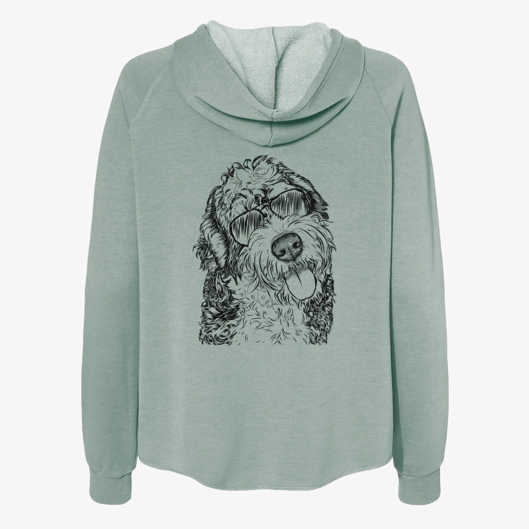 Kaci the Bernedoodle - Women's Cali Wave Zip-Up Sweatshirt - Image 7