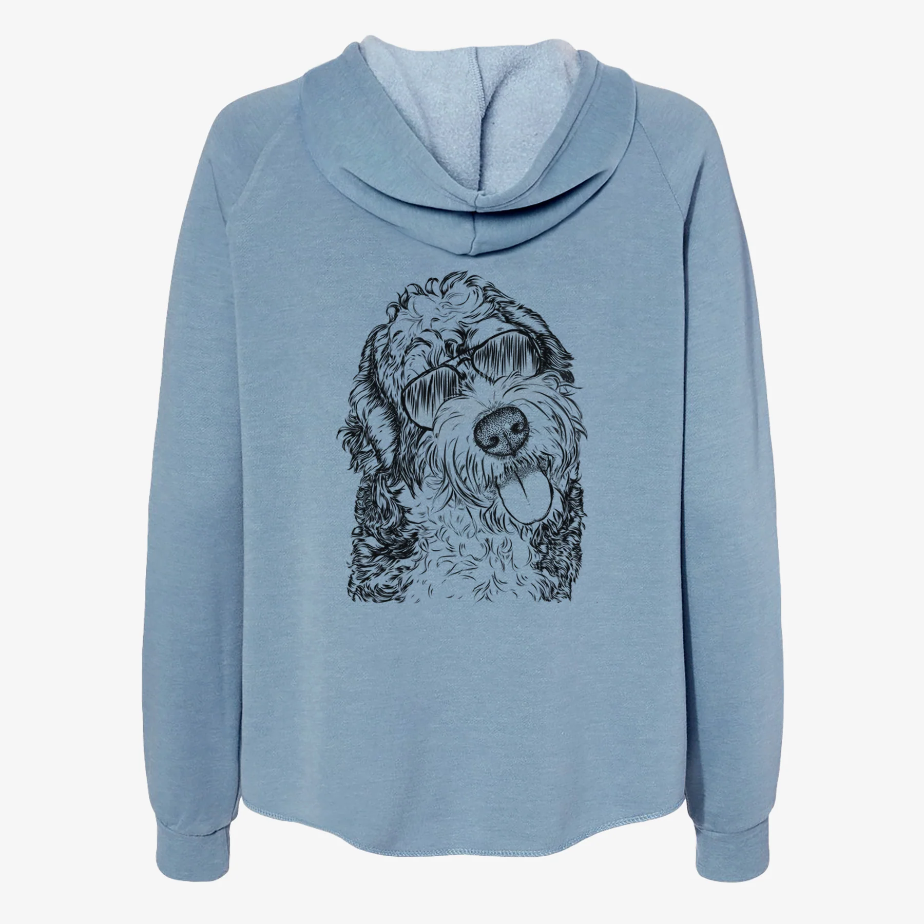 Kaci the Bernedoodle - Women's Cali Wave Zip-Up Sweatshirt - Image 9