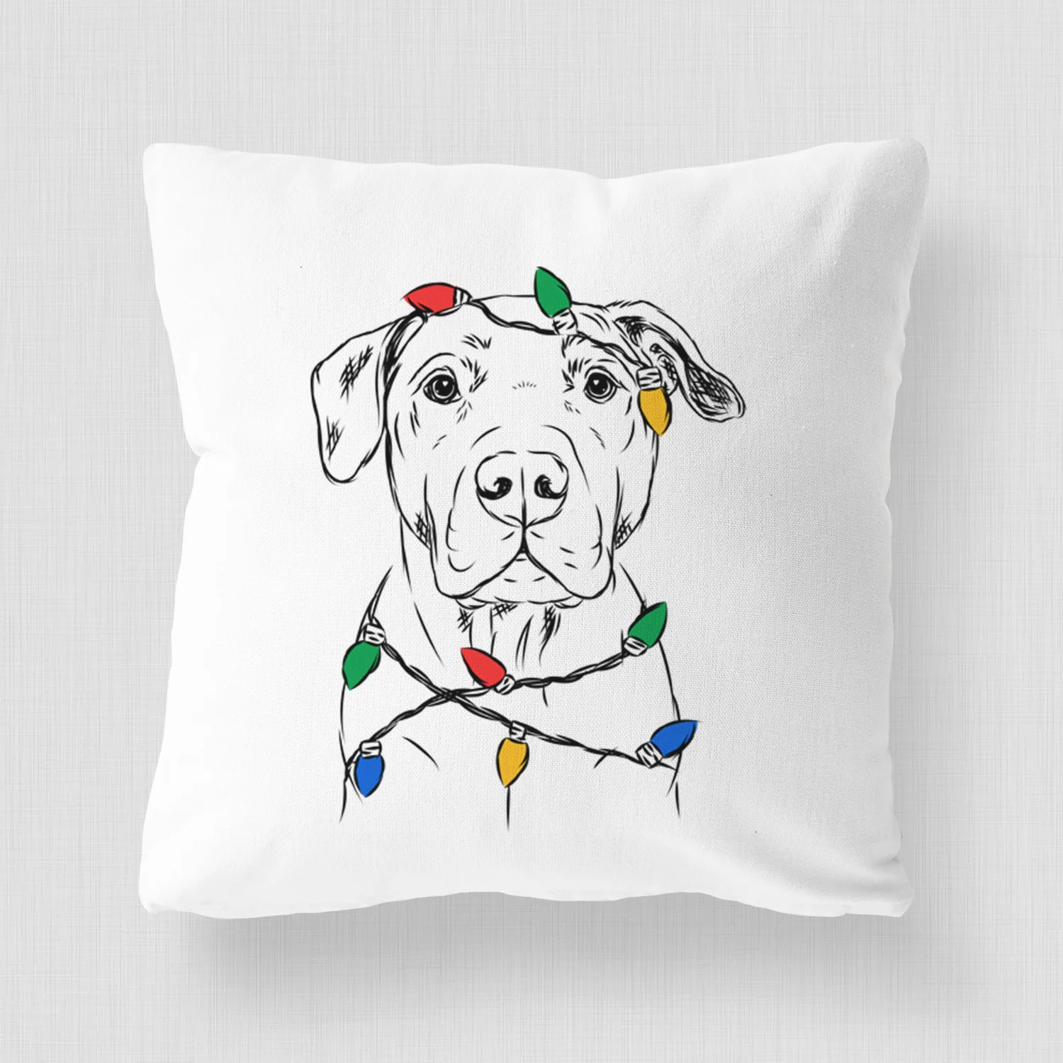 Kadin the Pitbull - Throw Pillow Cover - Image 4