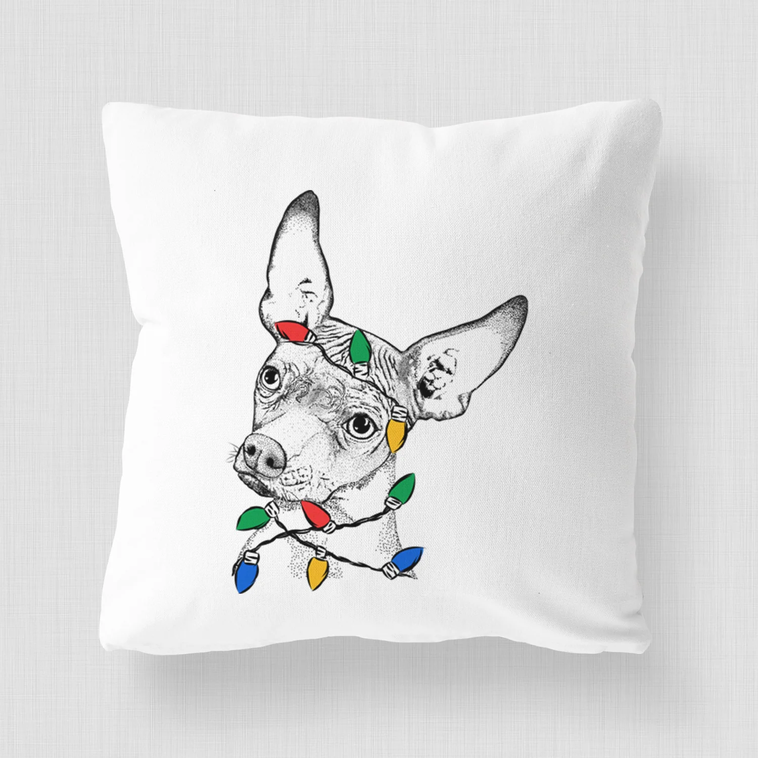 Kahlo the Xoloitzcuintli - Throw Pillow Cover - Image 4