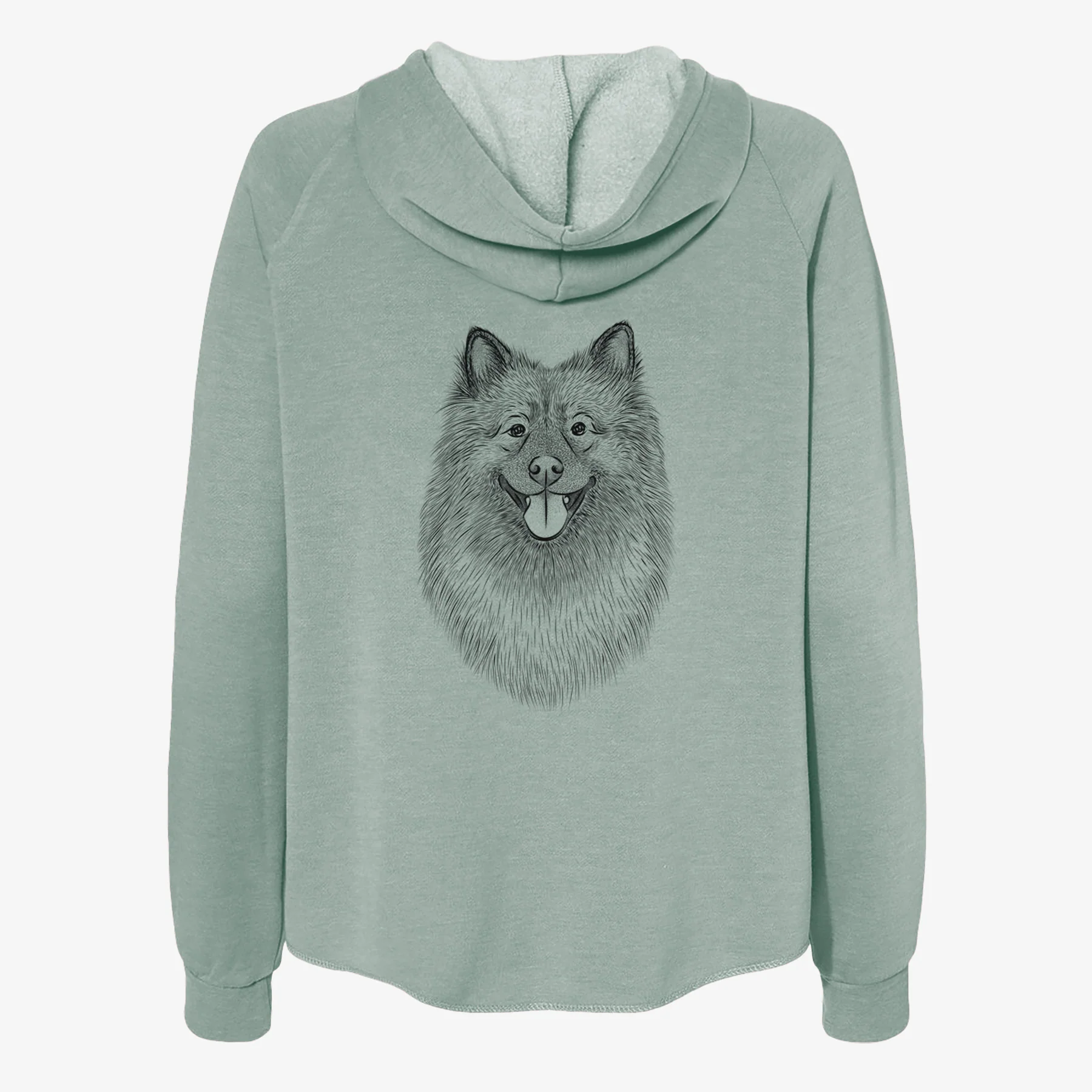 Kai the Keeshond - Women's Cali Wave Zip-Up Sweatshirt - Image 4