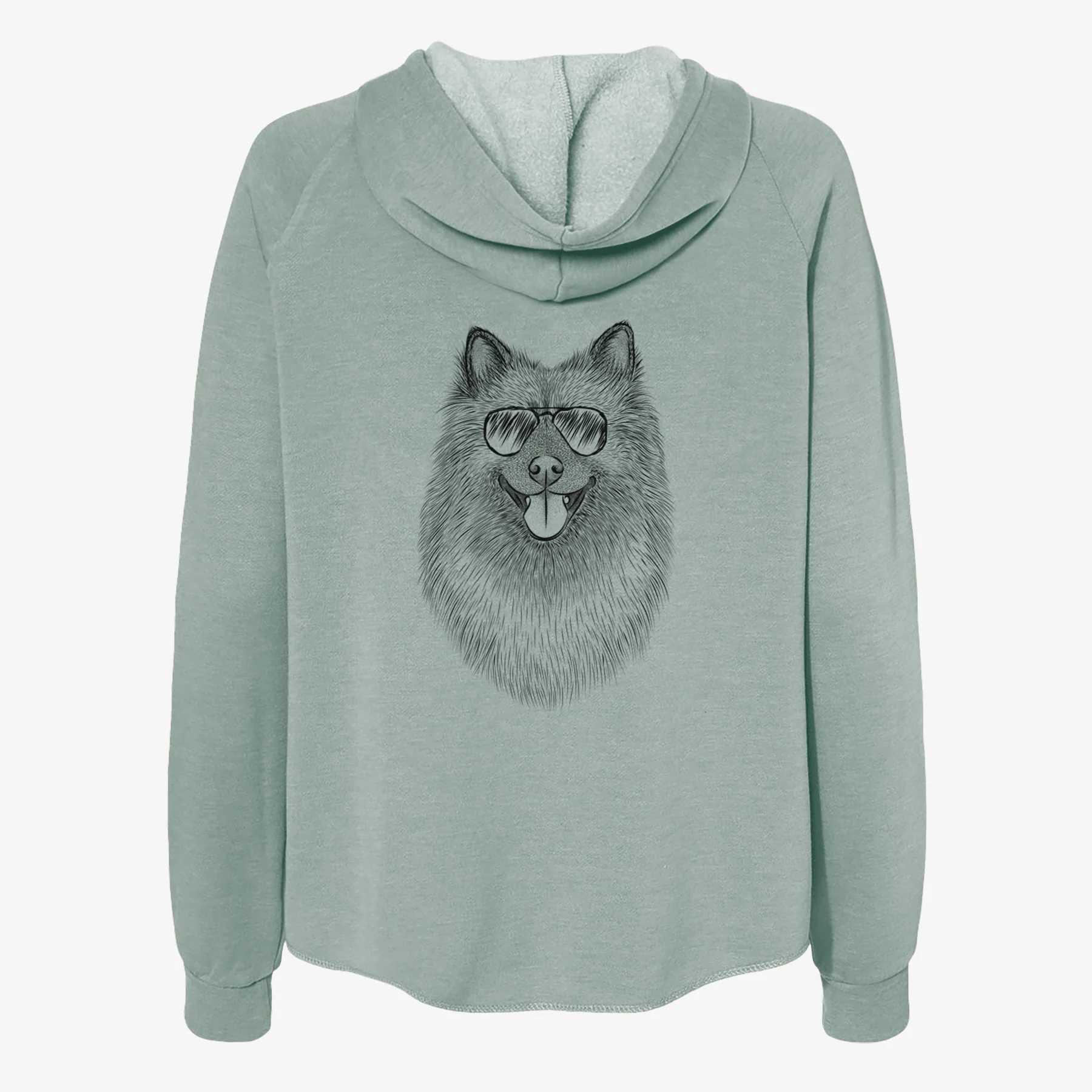 Kai the Keeshond - Women's Cali Wave Zip-Up Sweatshirt - Image 7