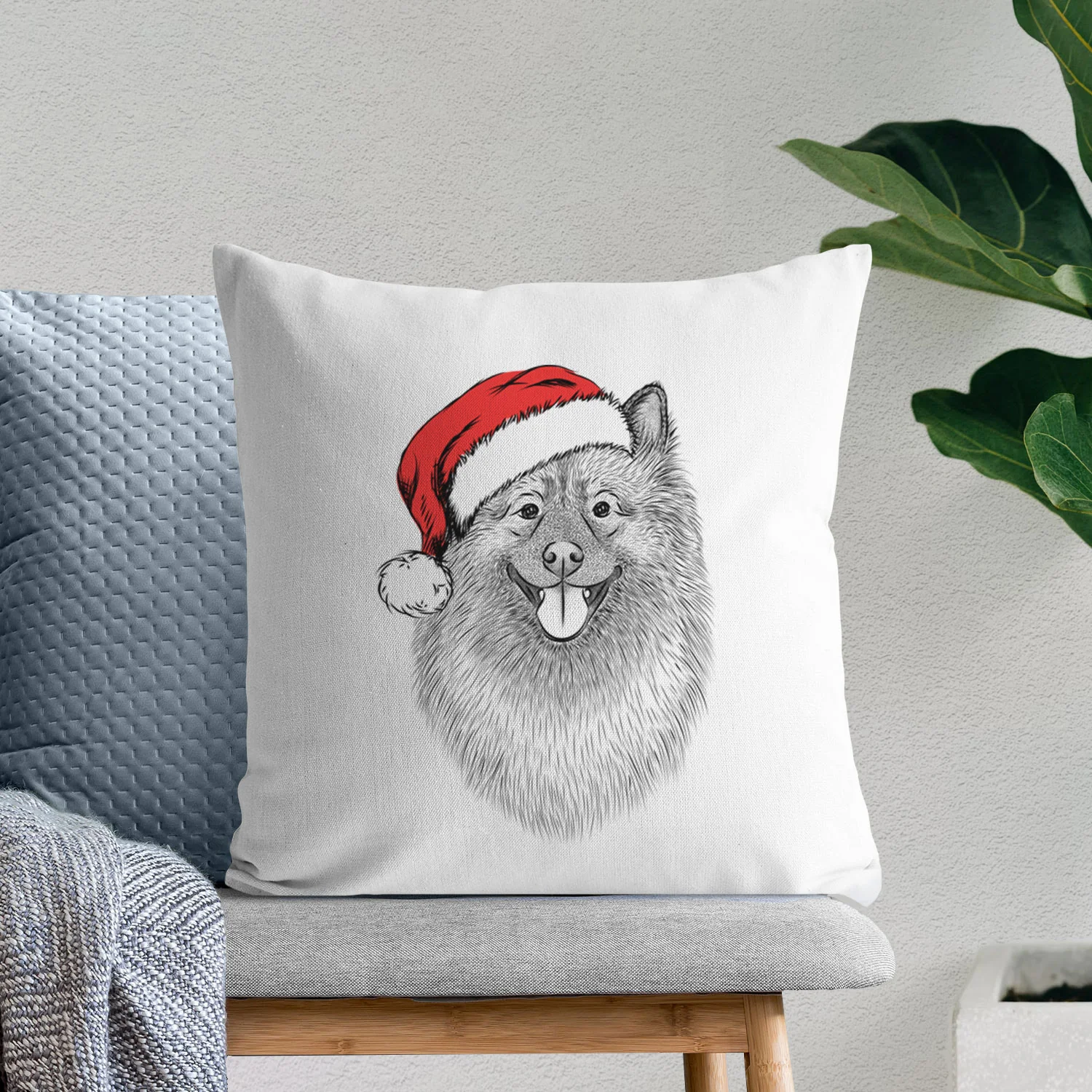 Kai the Keeshond - Throw Pillow Cover - Image 10