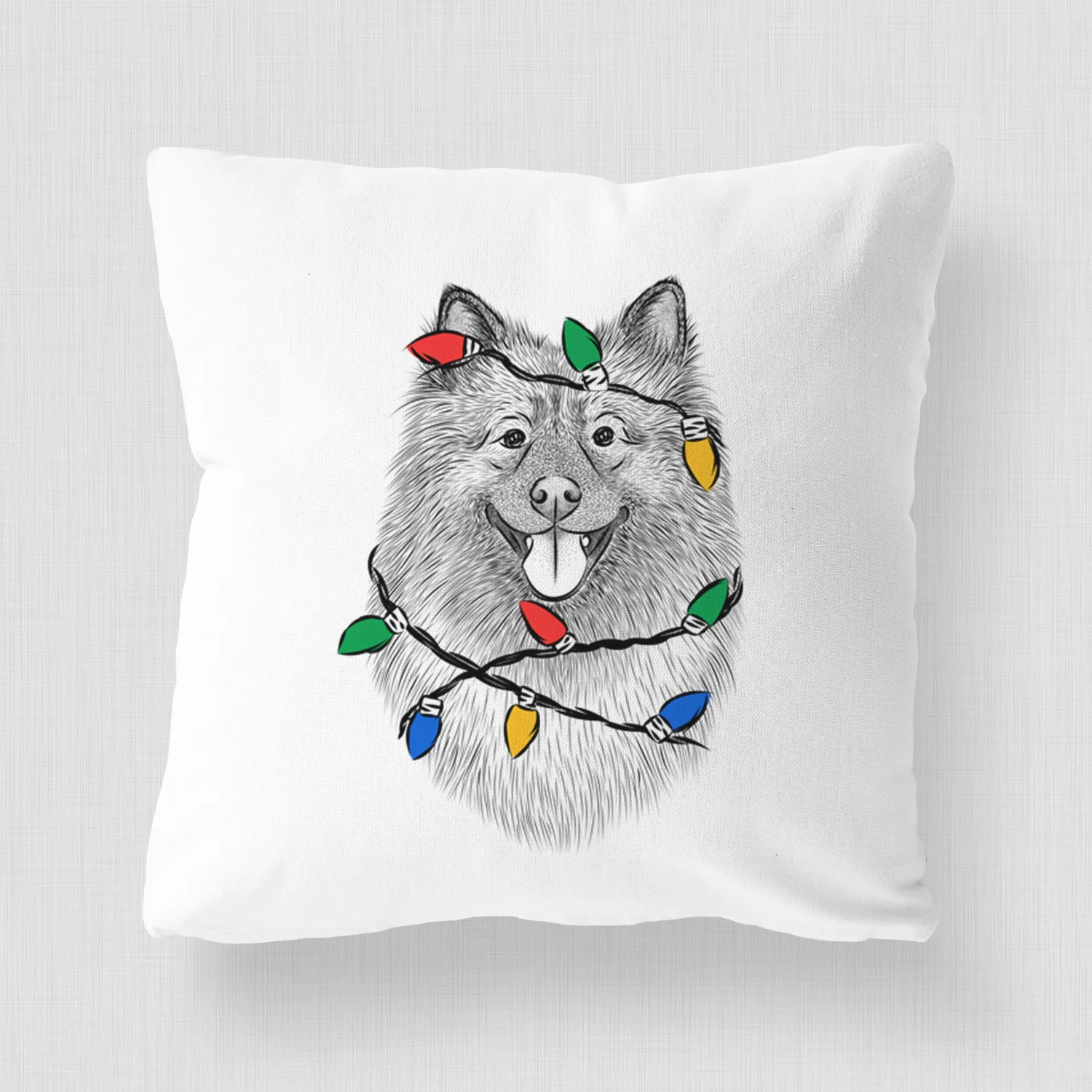 Kai the Keeshond - Throw Pillow Cover - Image 4