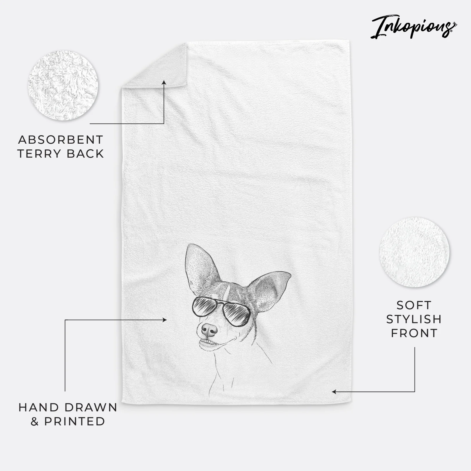 Kailani the Chihuahua Mix Decorative Hand Towel - Image 17