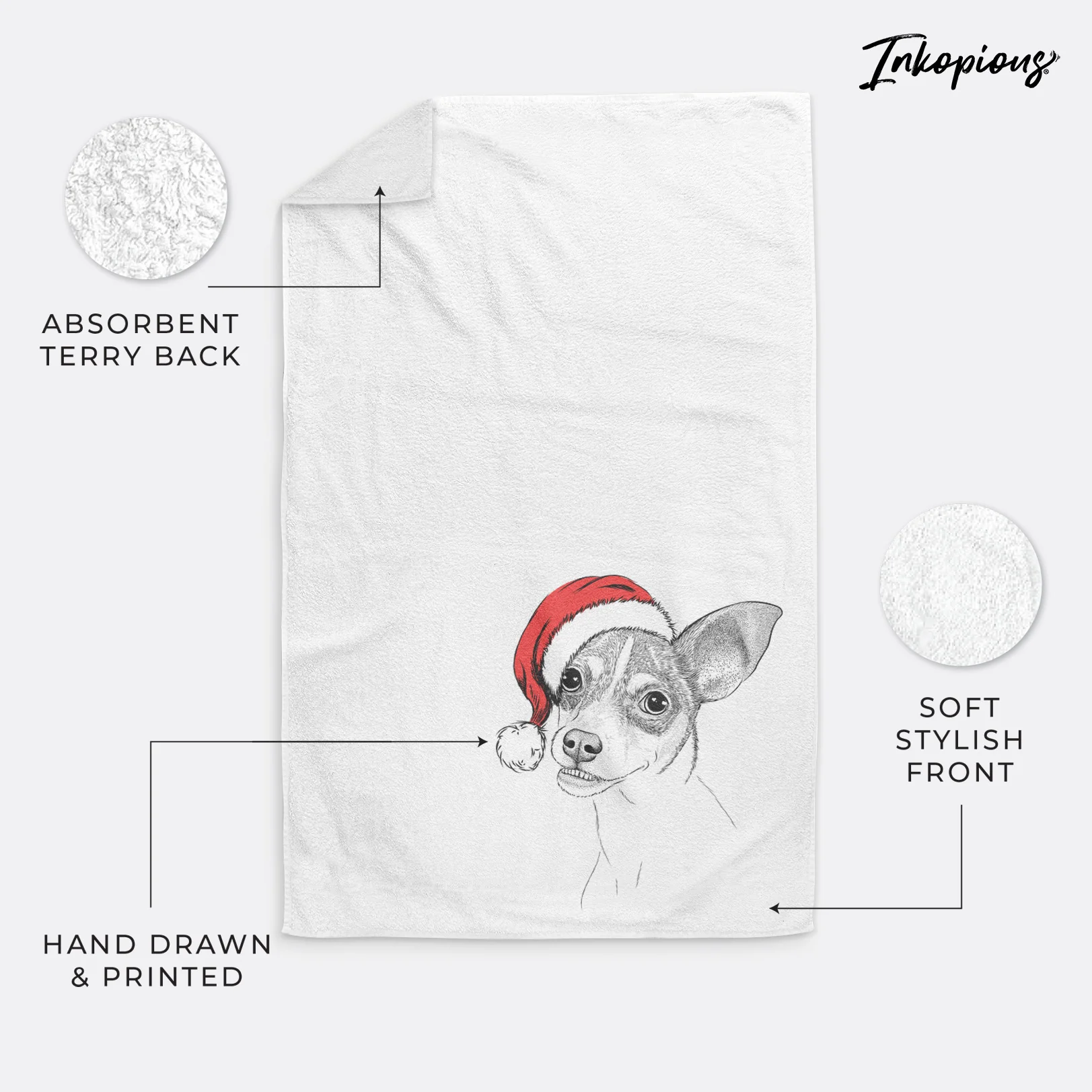 Kailani the Chihuahua Mix Decorative Hand Towel - Image 4