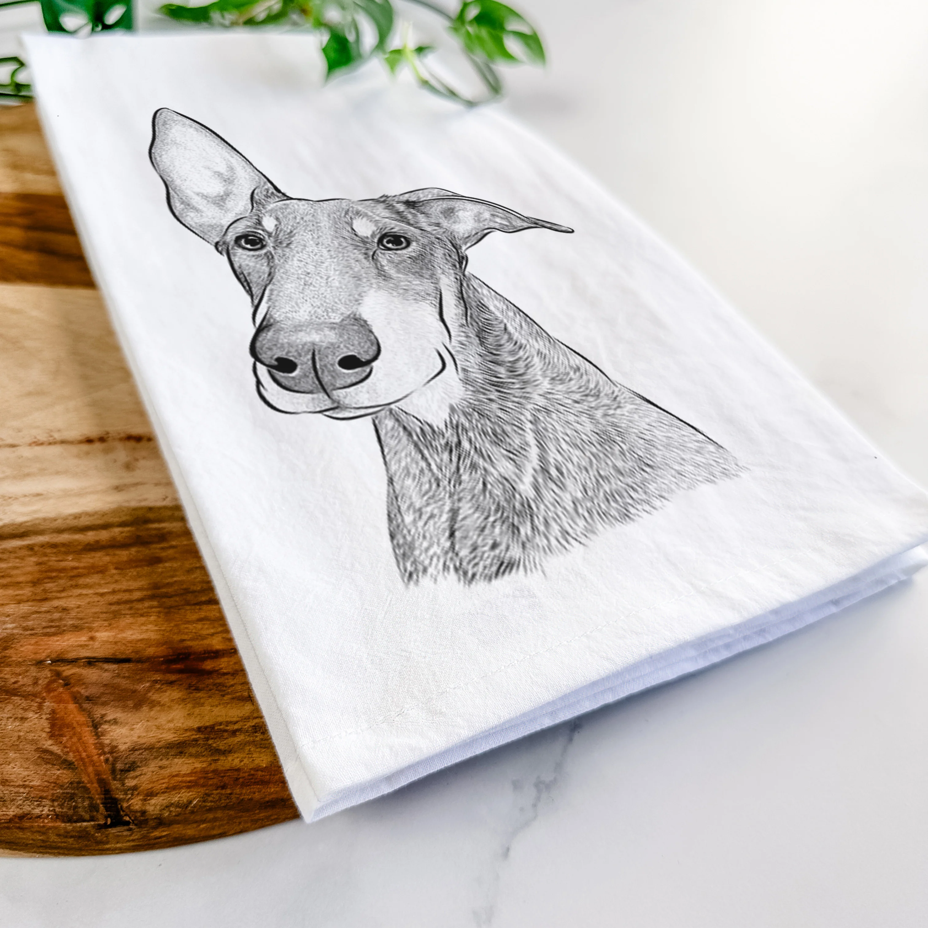 Kain the Doberman Pinscher Tea Towel - Image 5