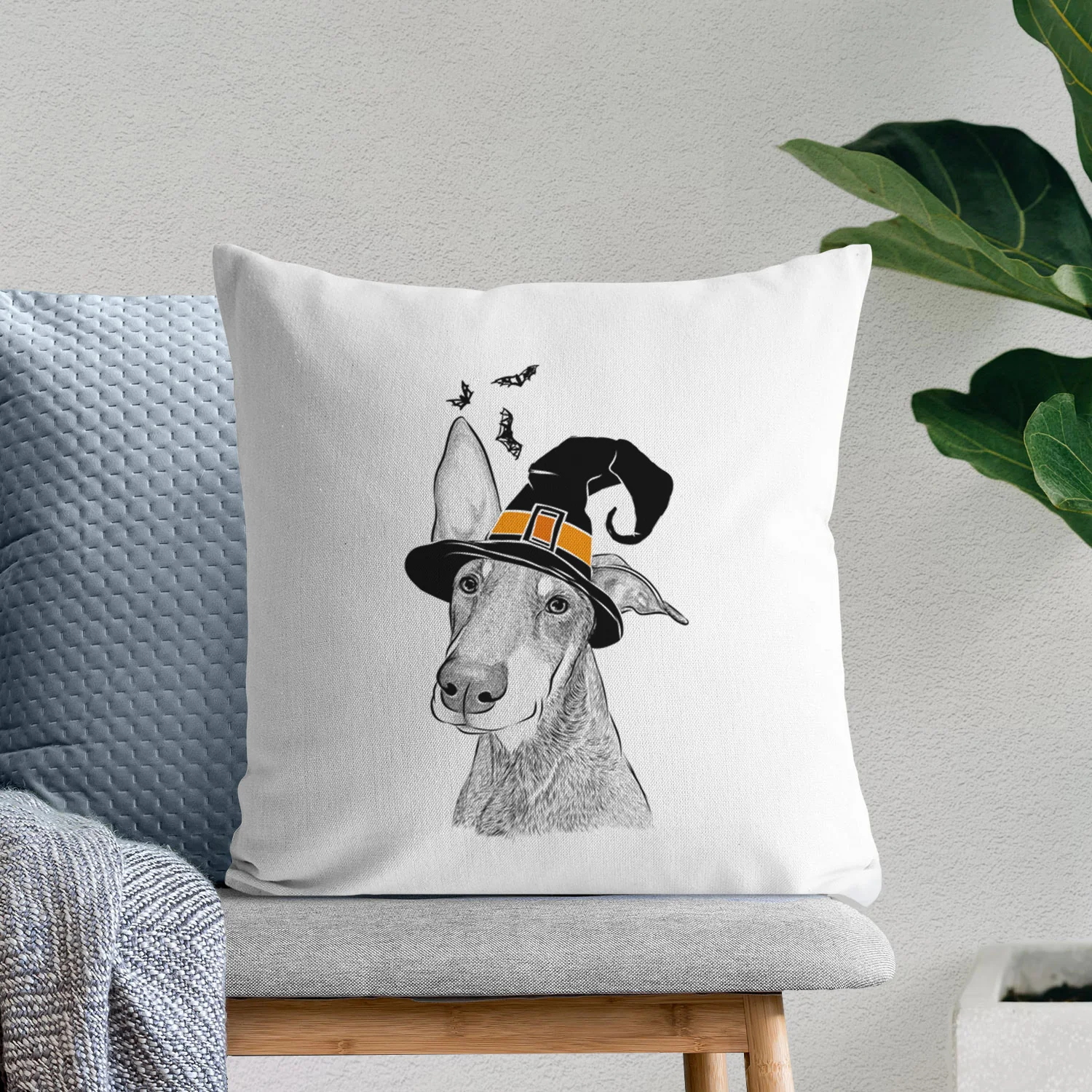 Kain the Doberman Pinscher - Throw Pillow Cover - Image 8