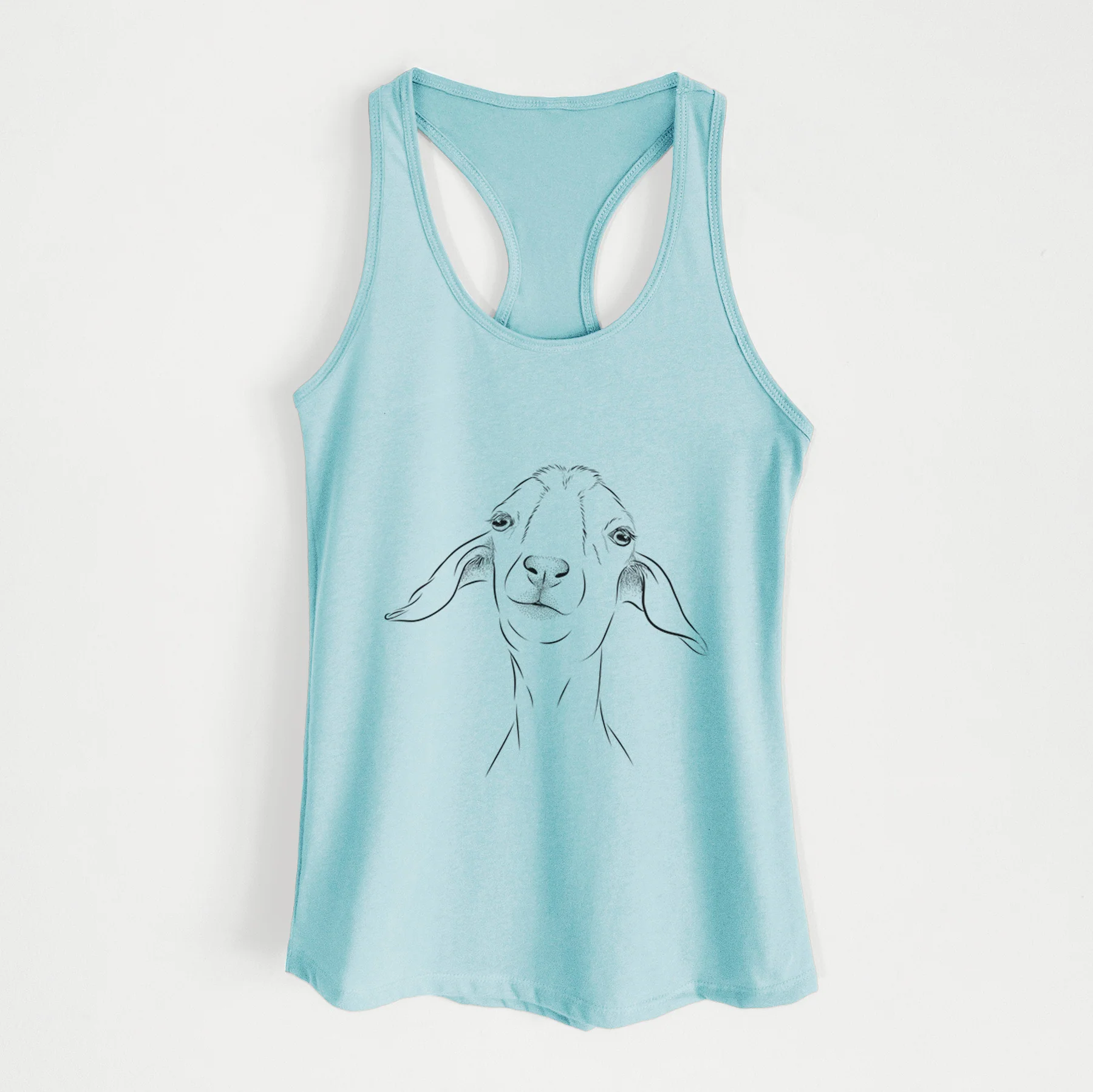 Kara Dune the Spanish Boer Goat - Women's Racerback Tanktop - Image 2