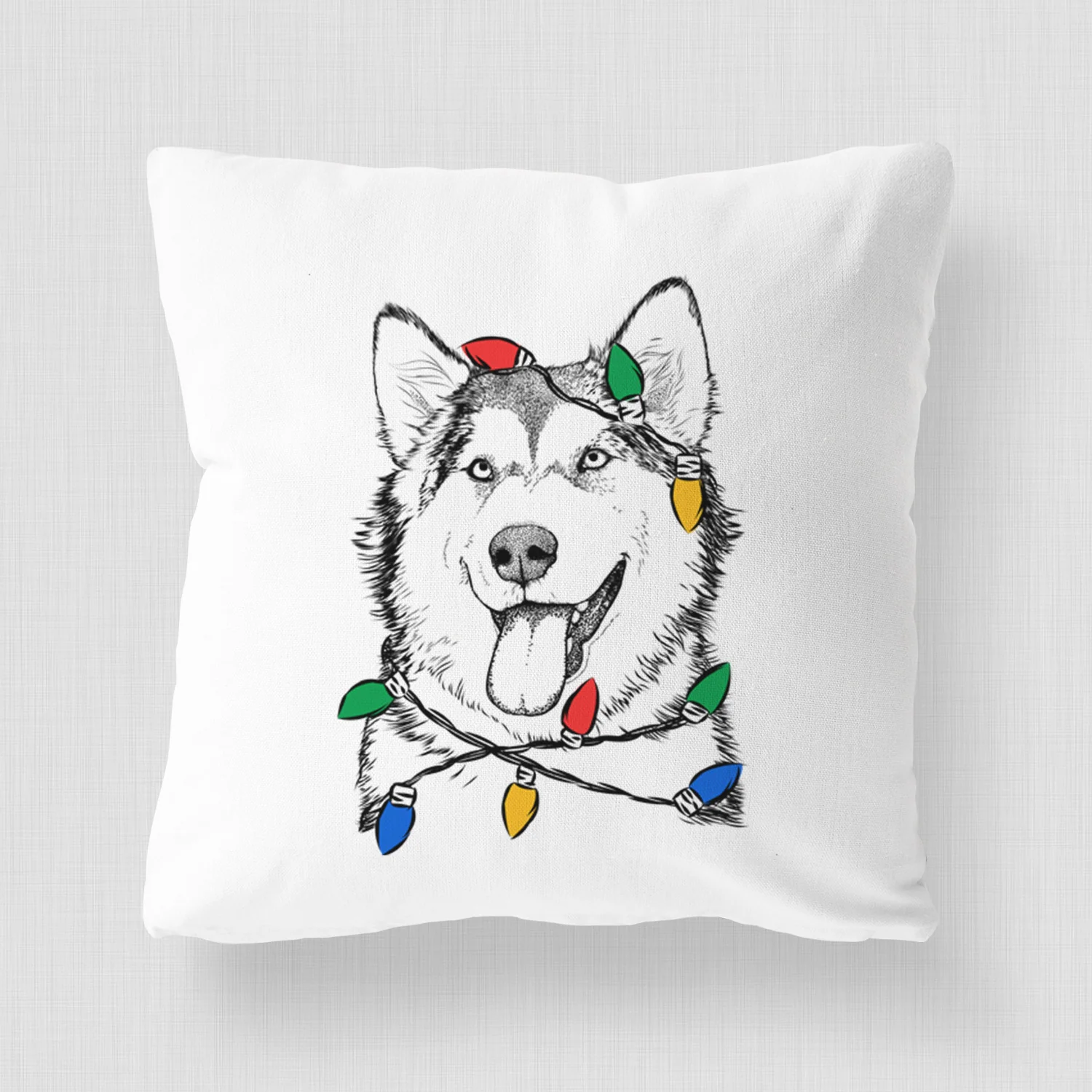 Kaskae the Alaskan Malamute - Throw Pillow Cover - Image 4