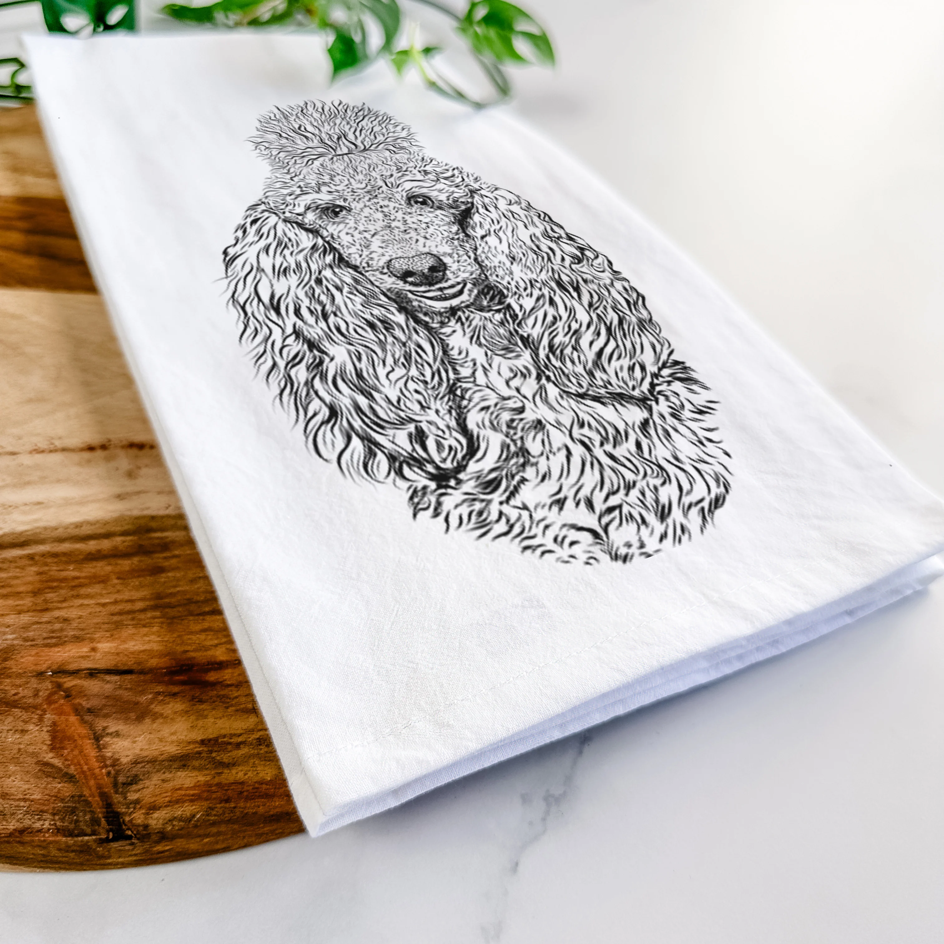 Kenna the Standard Poodle Tea Towel - Image 5