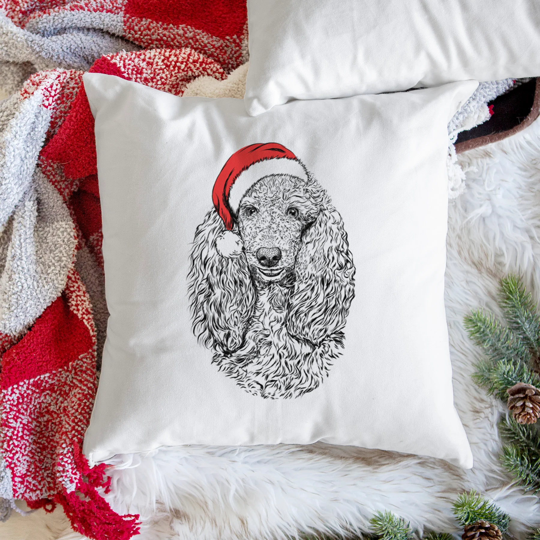 Kenna the Standard Poodle - Throw Pillow Cover - Image 3