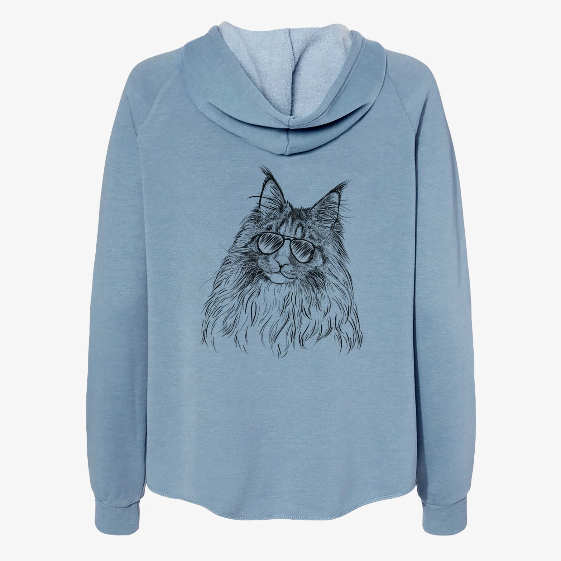 Kiki the Maine Coon Cat - Women's Cali Wave Zip-Up Sweatshirt - Image 9