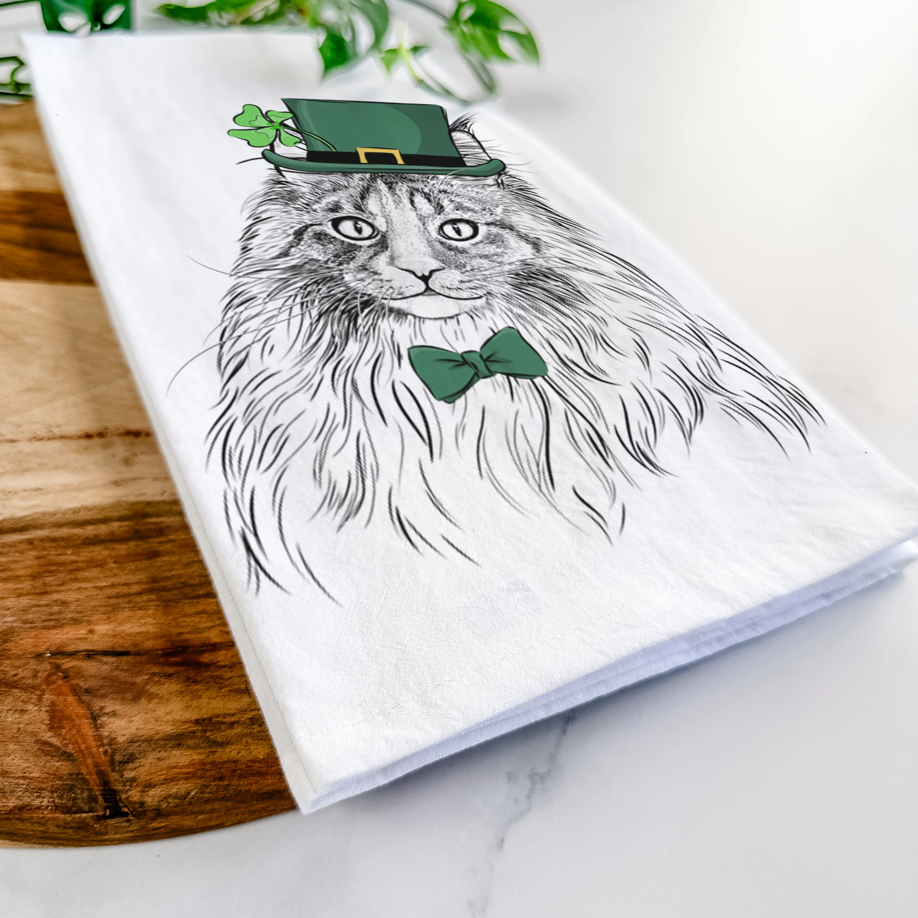 Kiki the Maine Coon Cat Tea Towel - Image 13