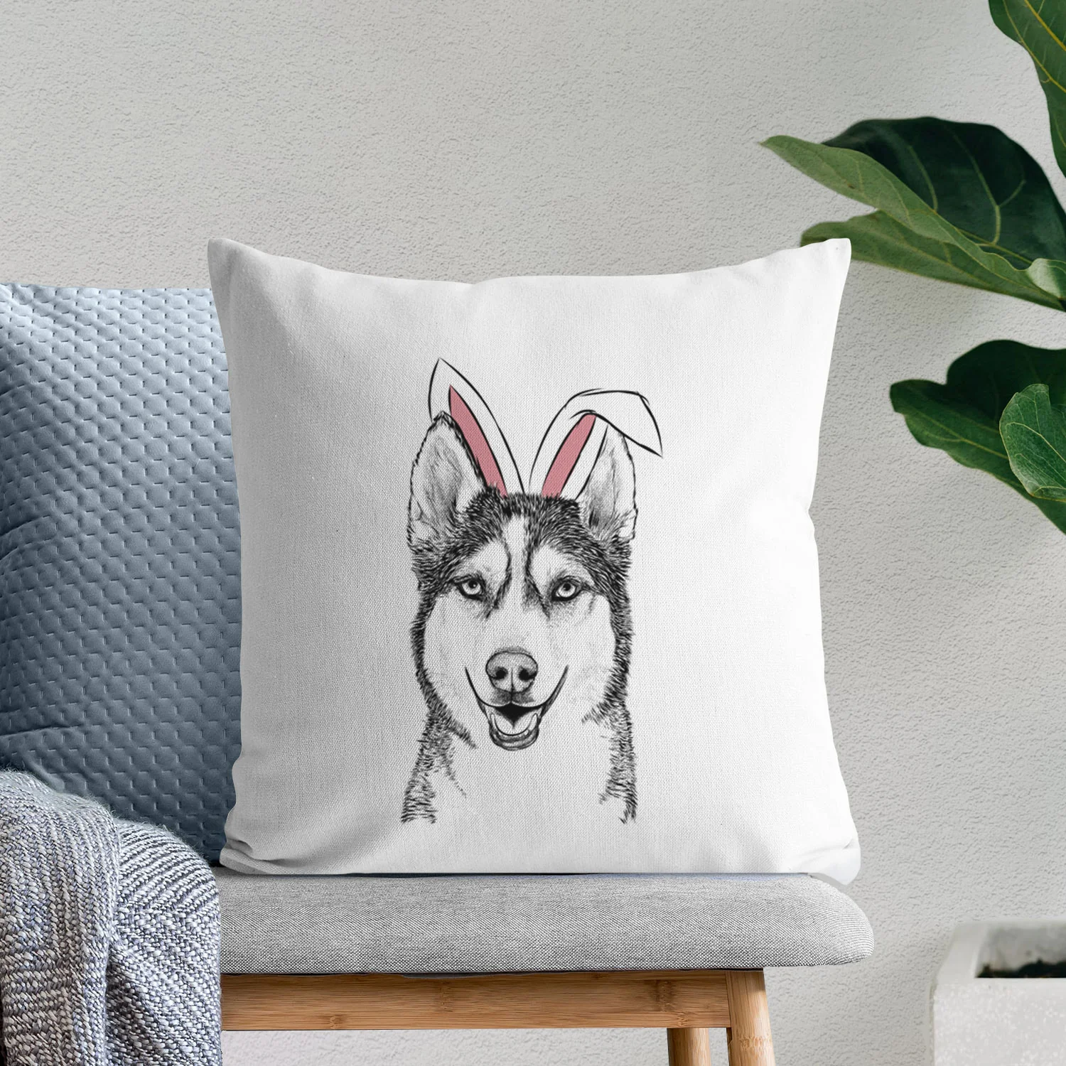Kira the Siberian Husky - Throw Pillow Cover - Image 11