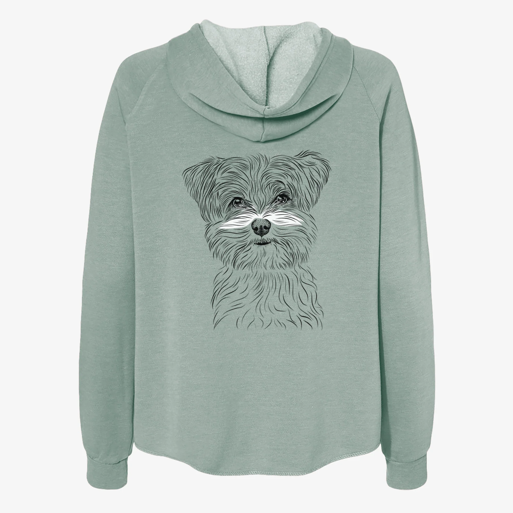Kiwi the Morkie - Women's Cali Wave Zip-Up Sweatshirt - Image 4
