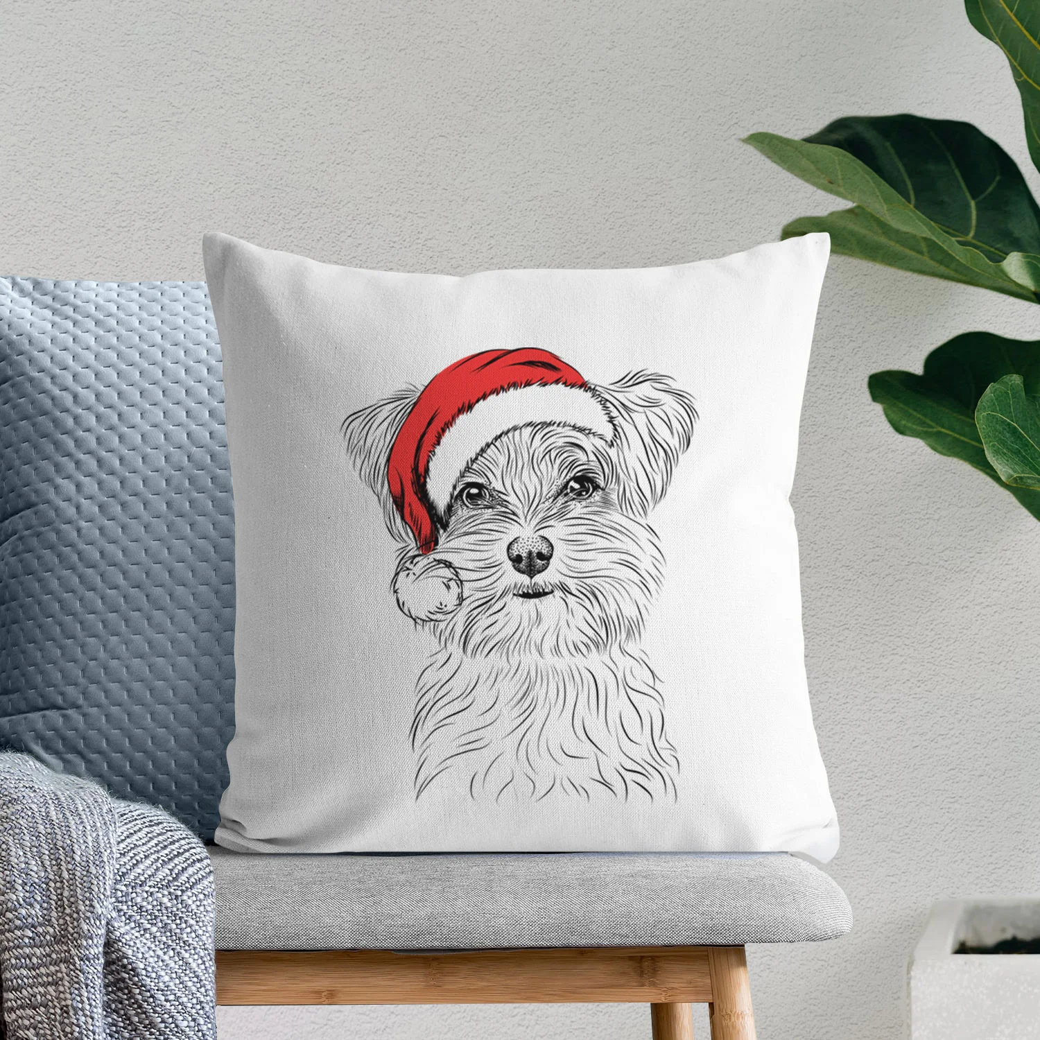Kiwi the Morkie - Throw Pillow Cover - Image 10