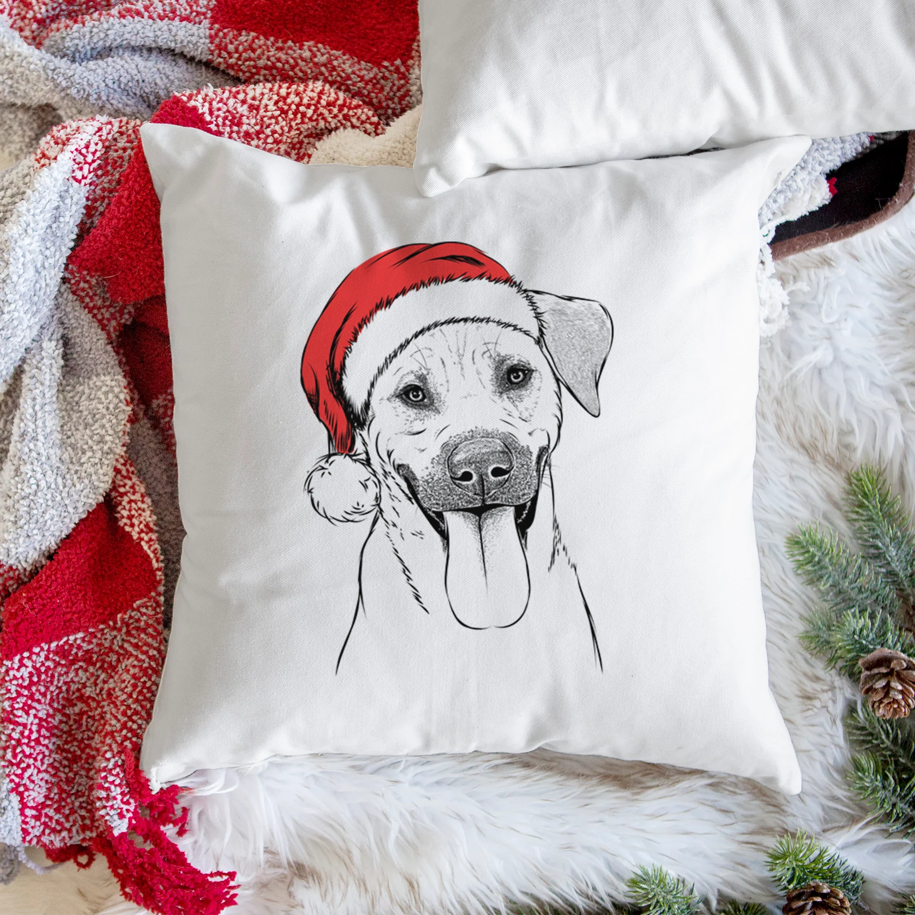 Koda the Black Mouth Cur - Throw Pillow Cover - Image 3