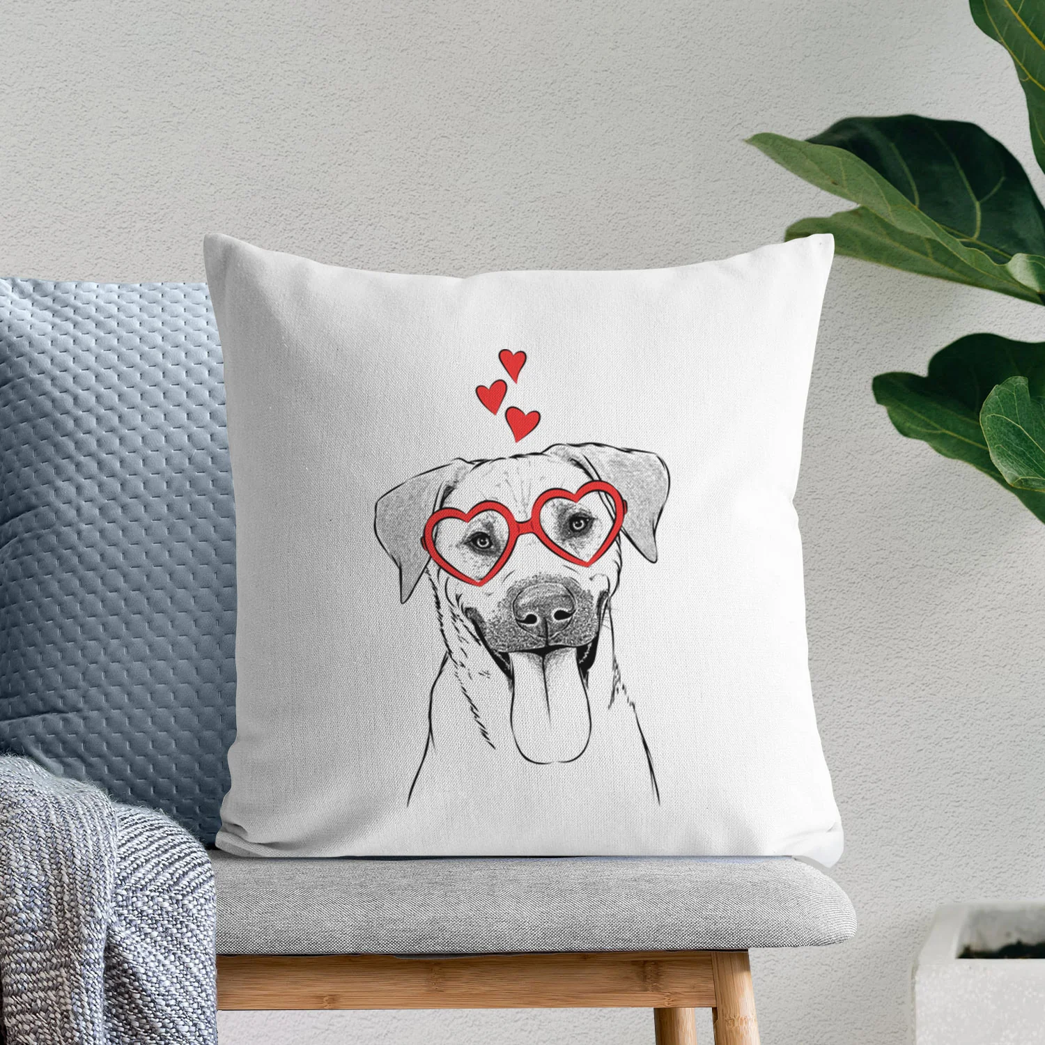 Koda the Black Mouth Cur - Throw Pillow Cover - Image 7