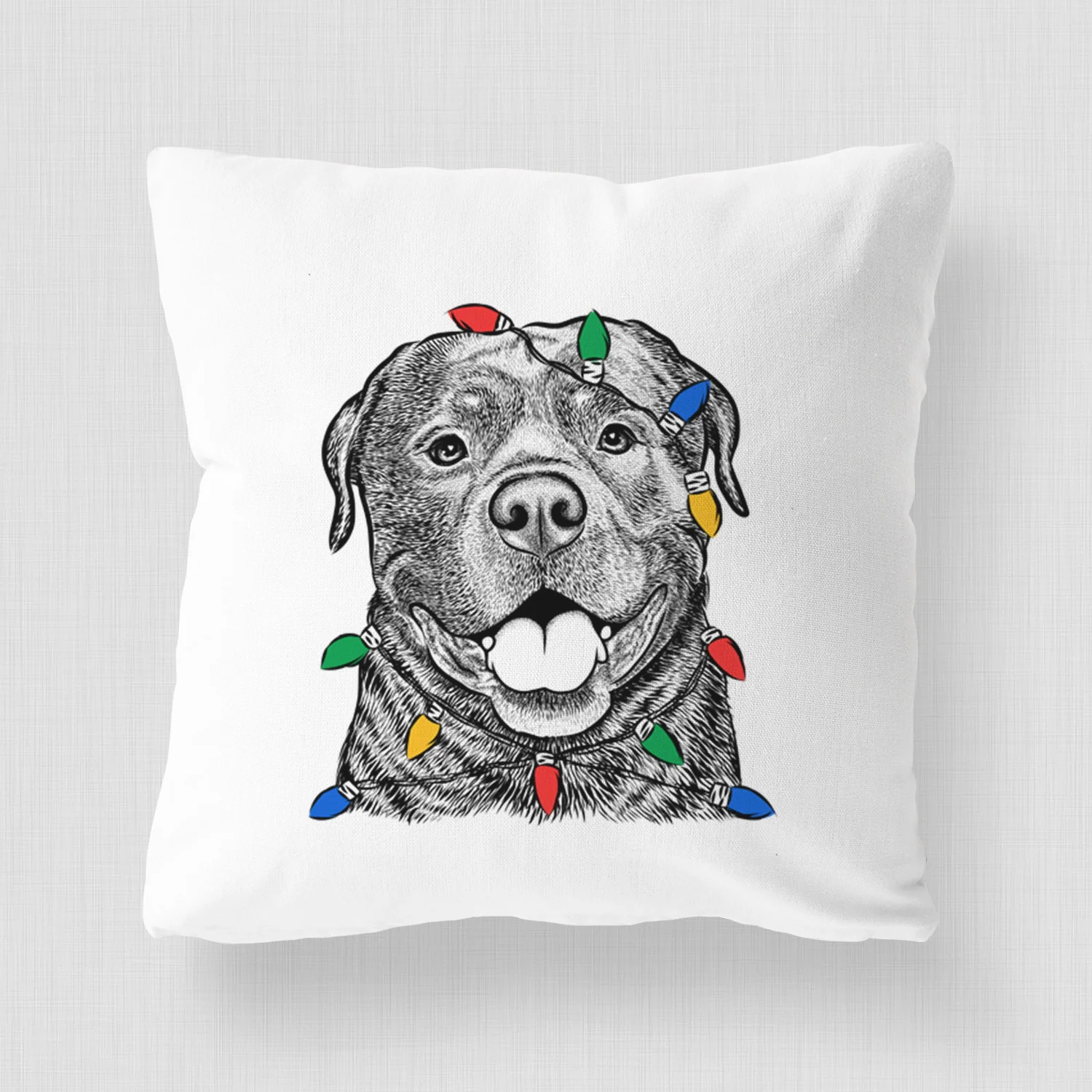 Kojak the Rottweiler - Throw Pillow Cover - Image 4