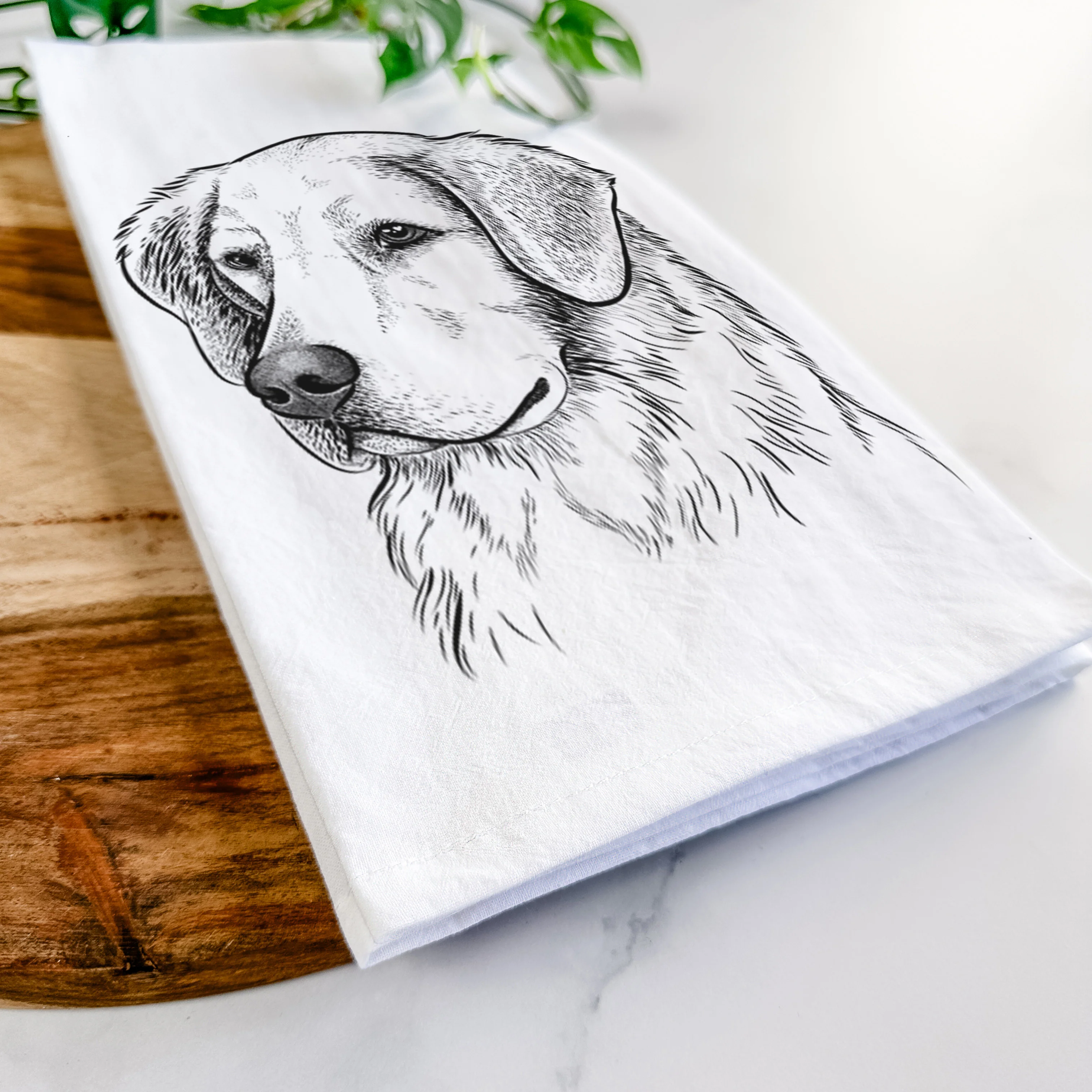 Kula the Golden Retriever Tea Towel - Image 5