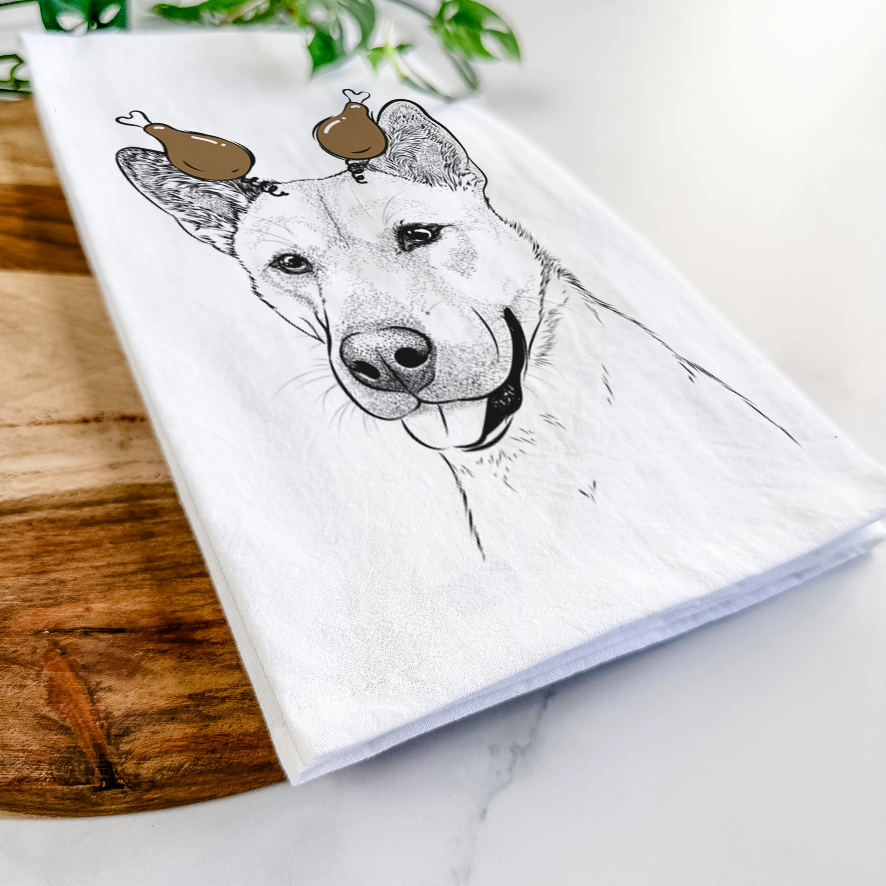 Kulfi the Jindo Shiba Inu Mix Tea Towel - Image 11