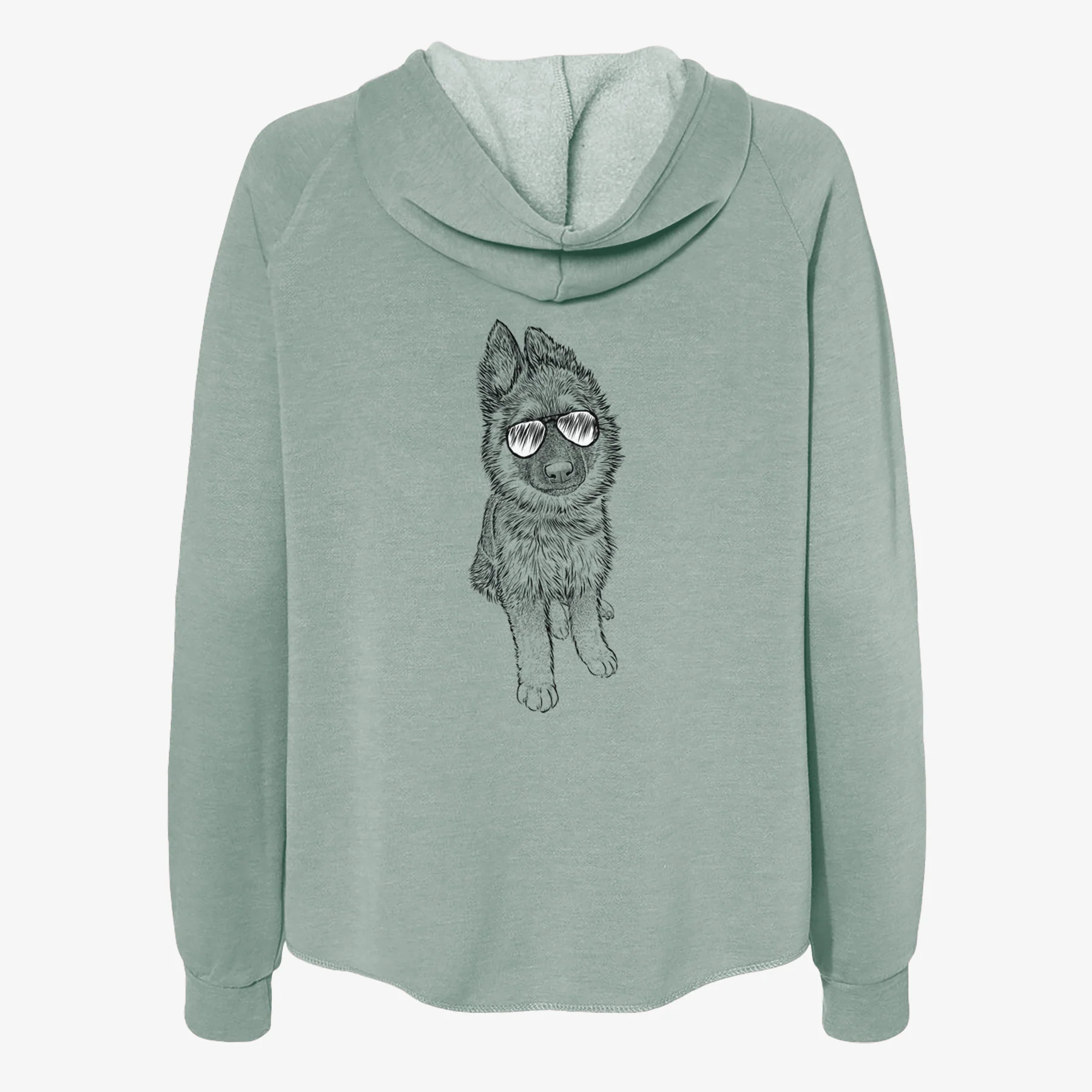 Kuyo the German Shepherd - Women's Cali Wave Zip-Up Sweatshirt - Image 7