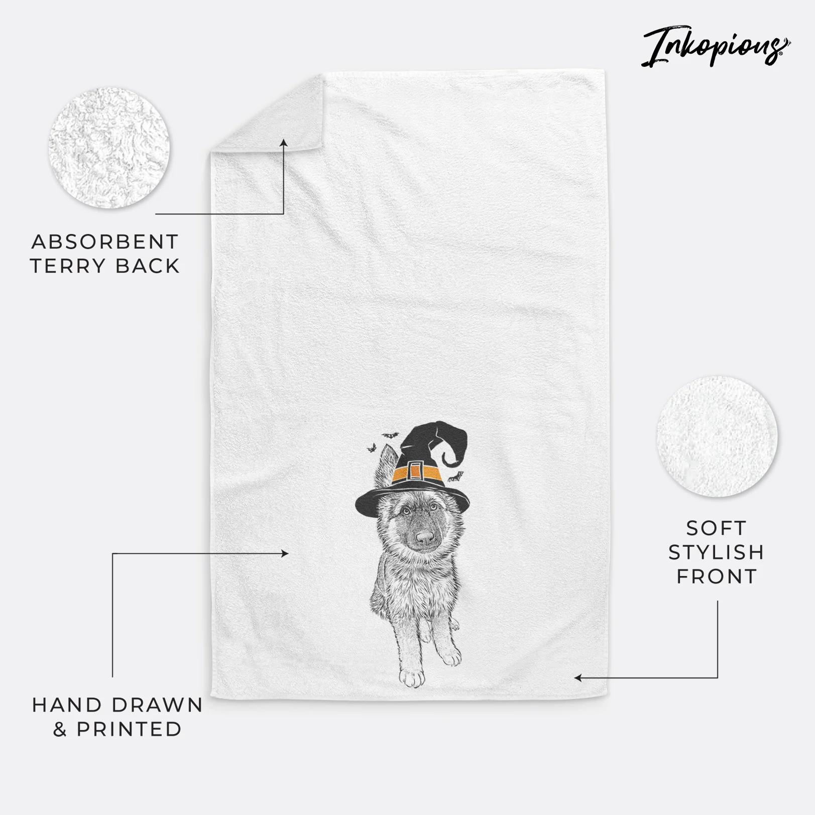 Kuyo the German Shepherd Decorative Hand Towel - Image 19