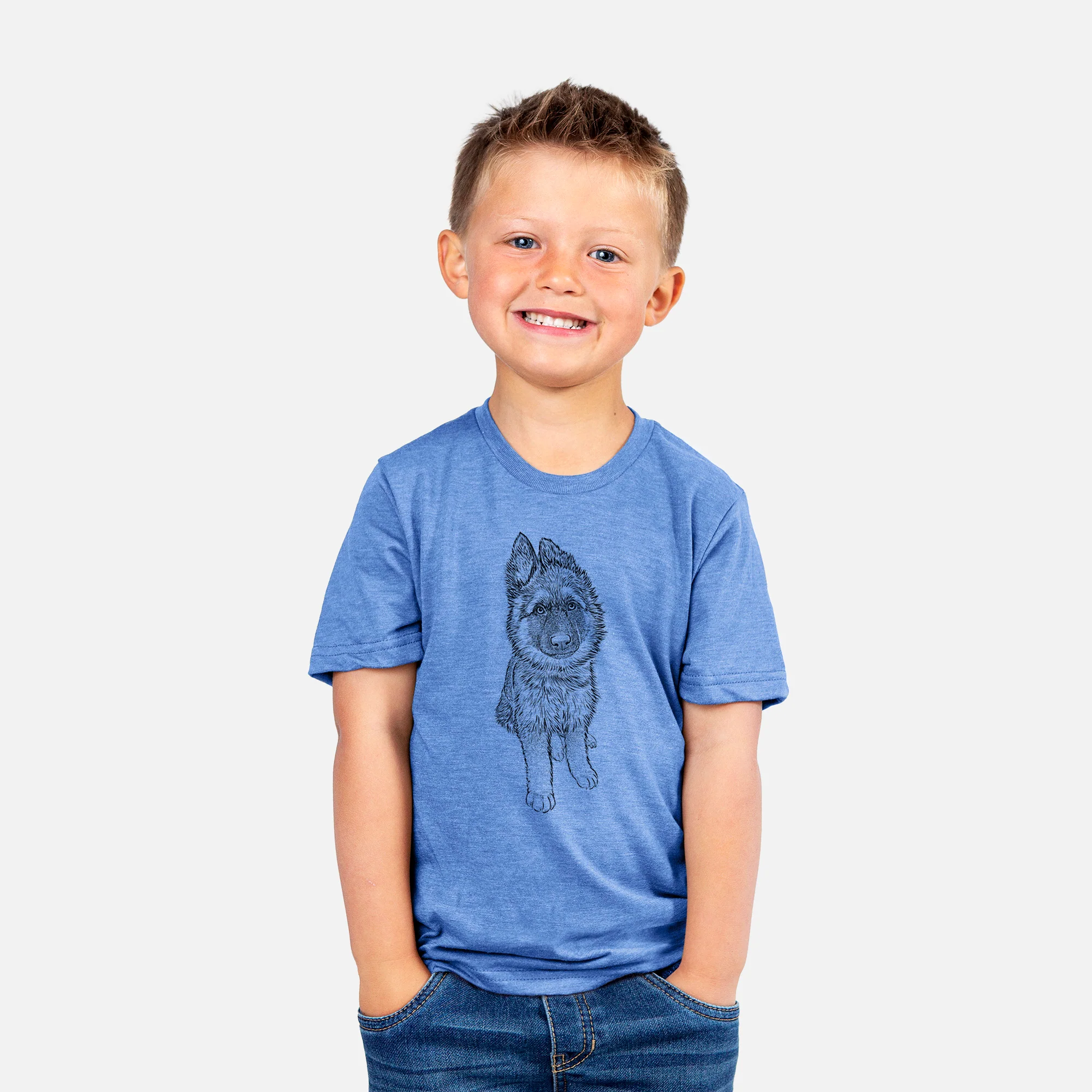 Bare Kuyo the German Shepherd - Kids/Youth/Toddler Shirt - Image 4