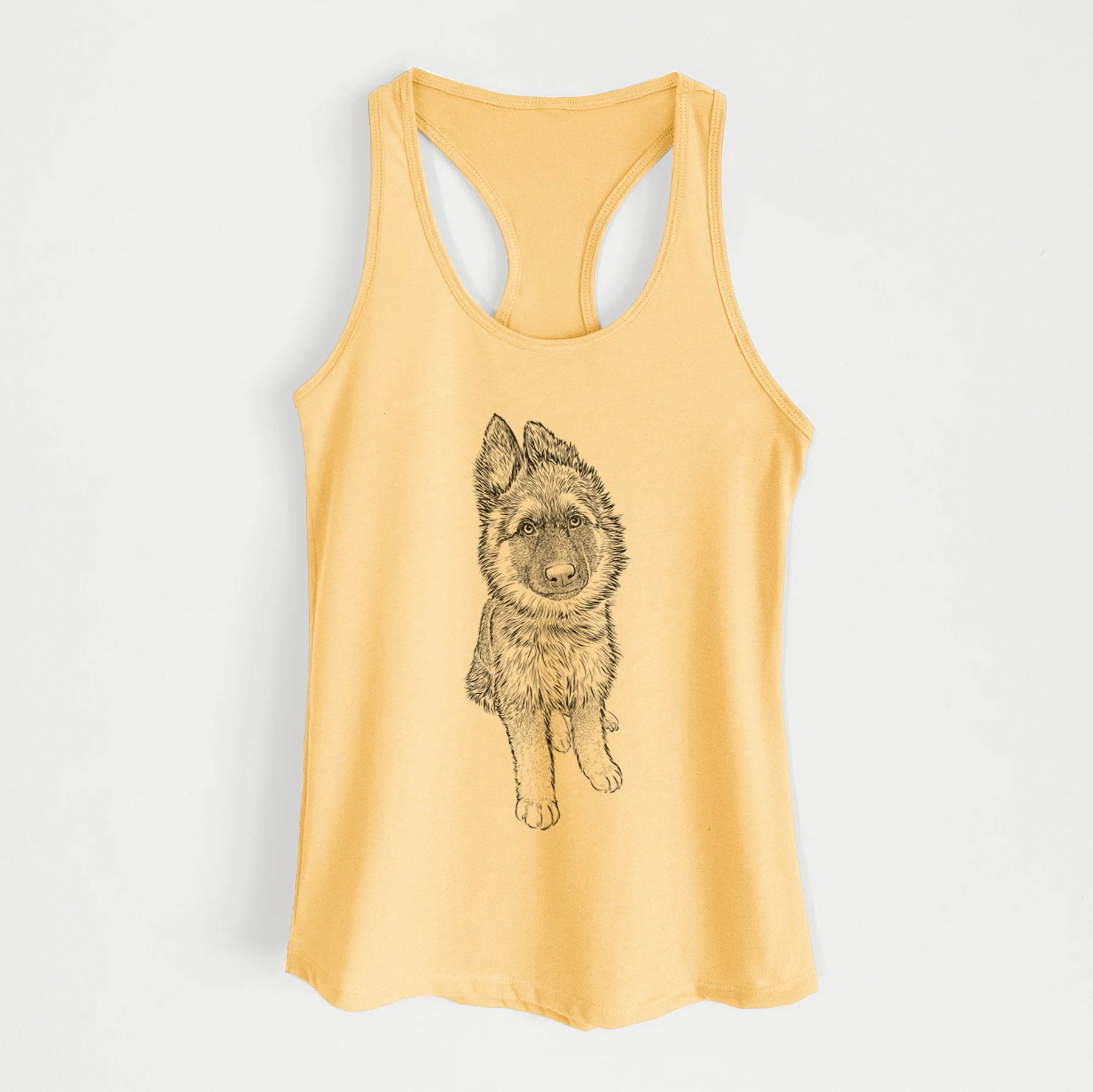Kuyo the German Shepherd - Women's Racerback Tanktop - Image 4