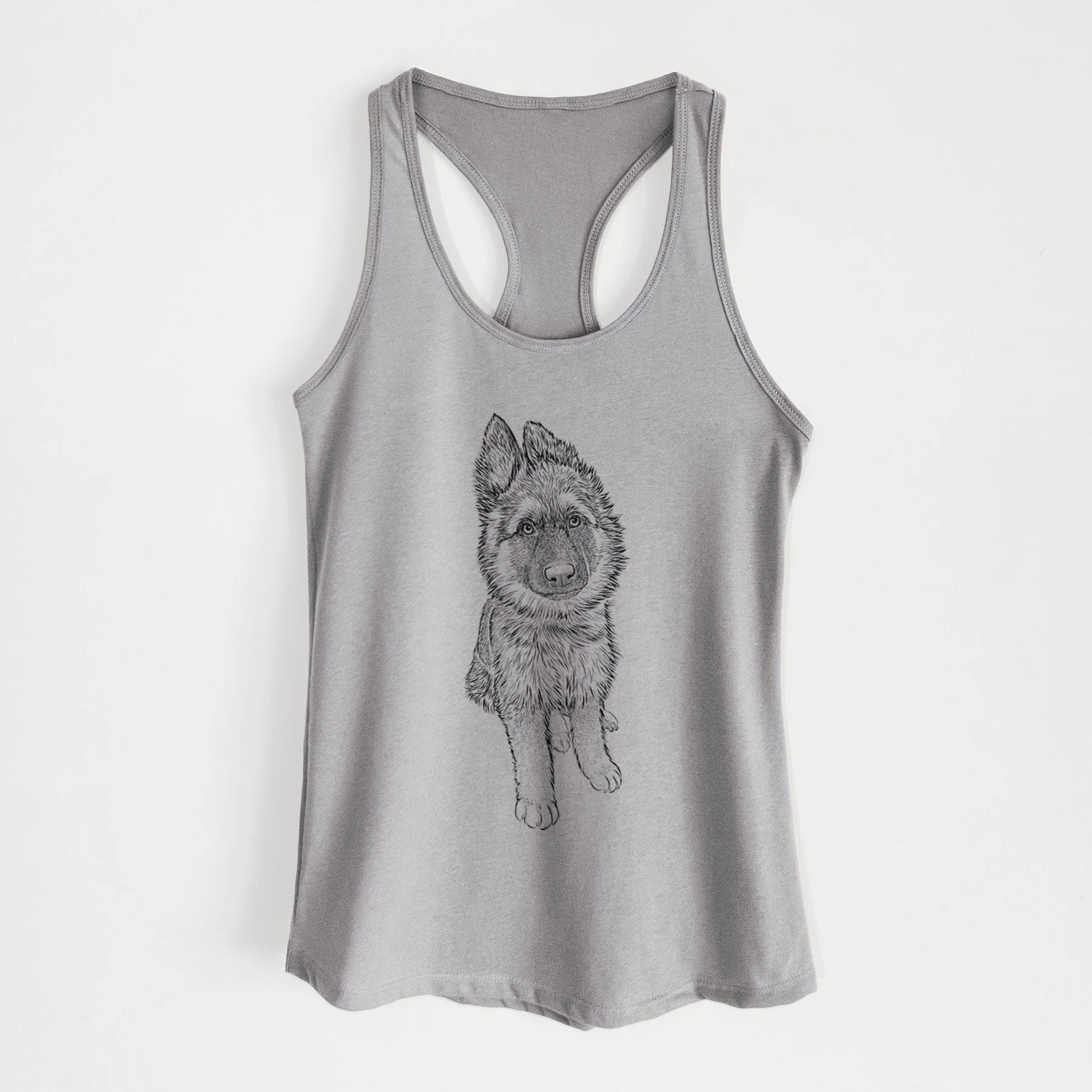 Kuyo the German Shepherd - Women's Racerback Tanktop - Image 5