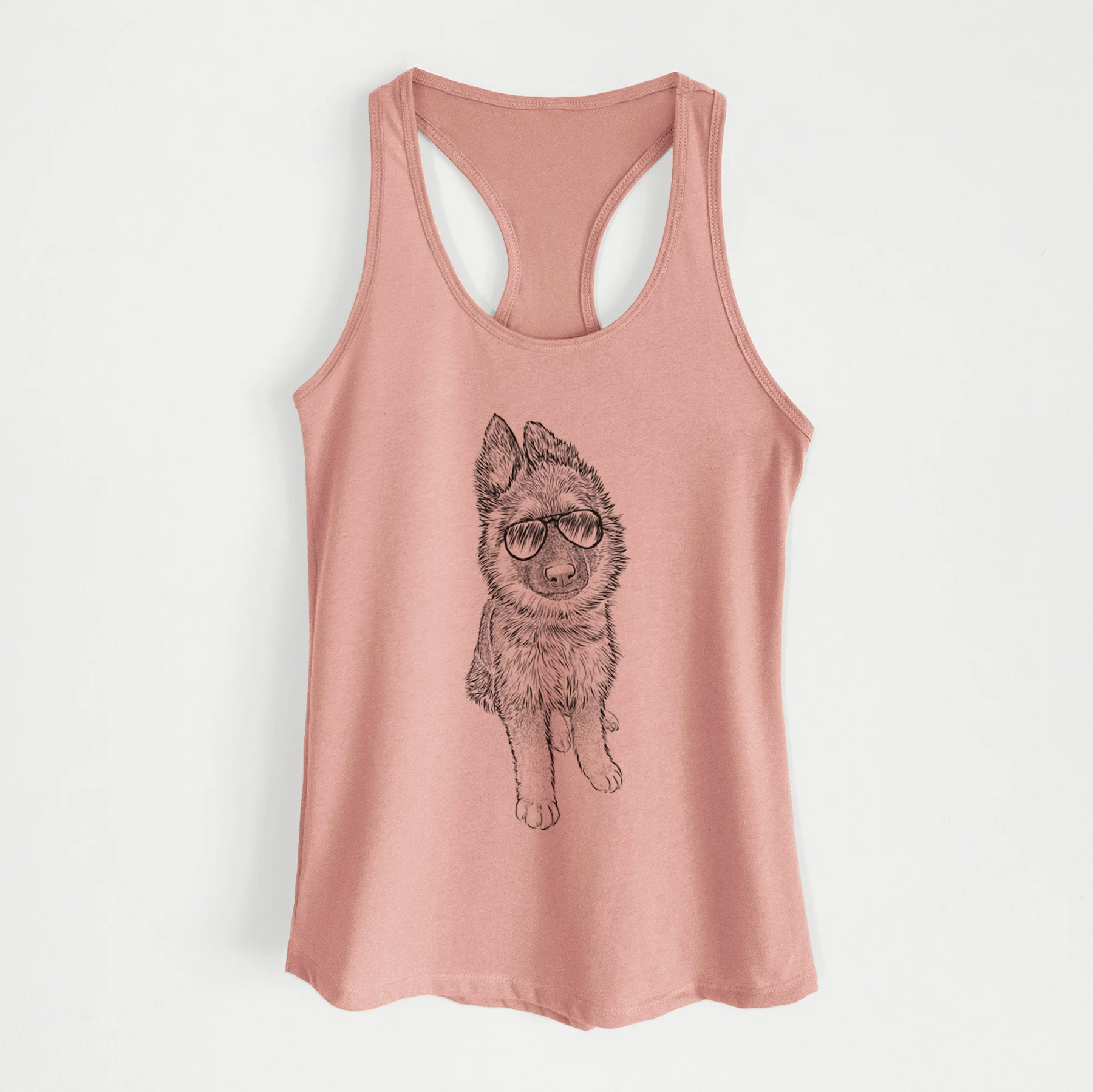 Kuyo the German Shepherd - Women's Racerback Tanktop - Image 8