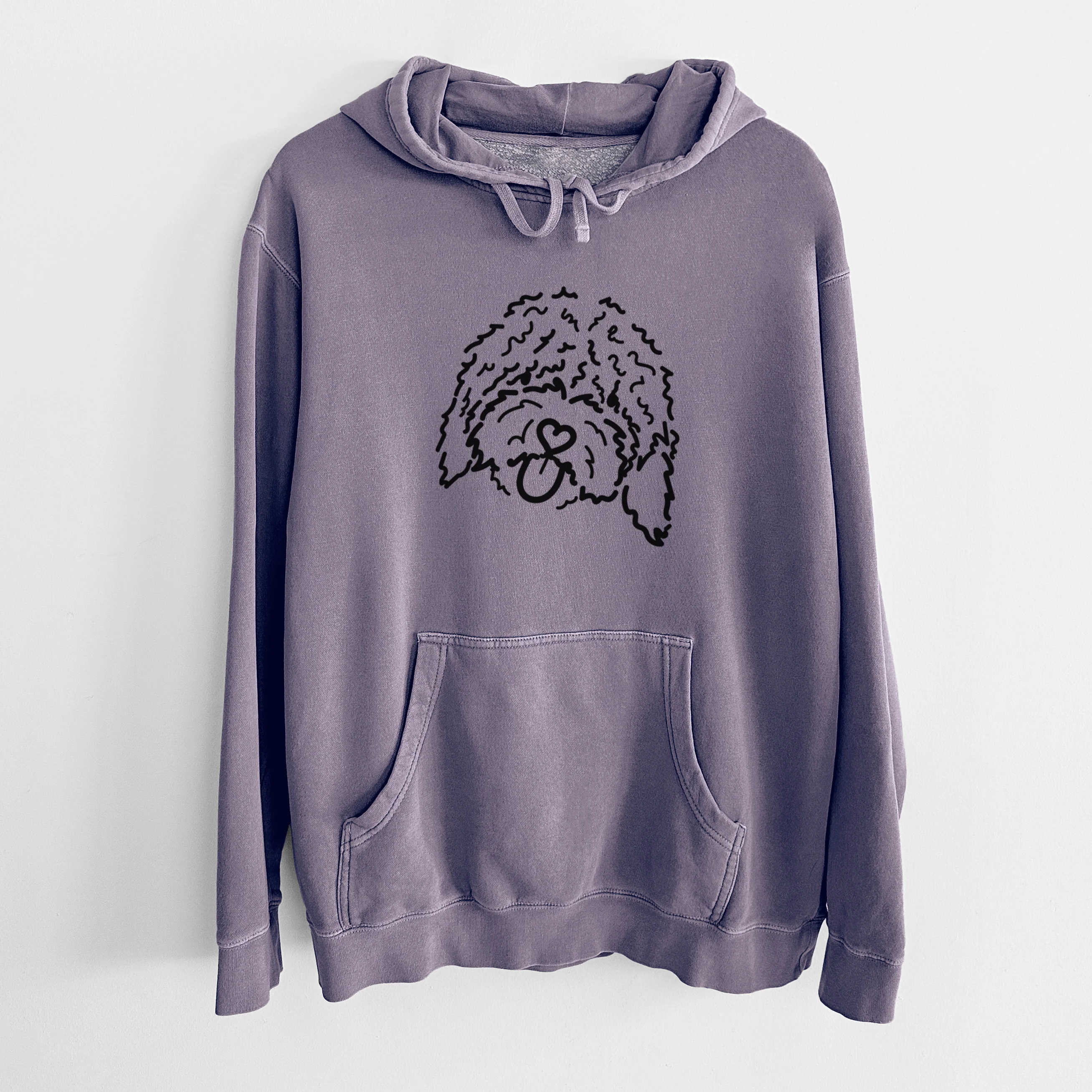 Love Always Spanish Water Dog - Antonio - Unisex Pigment Dyed Hoodie - Image 16