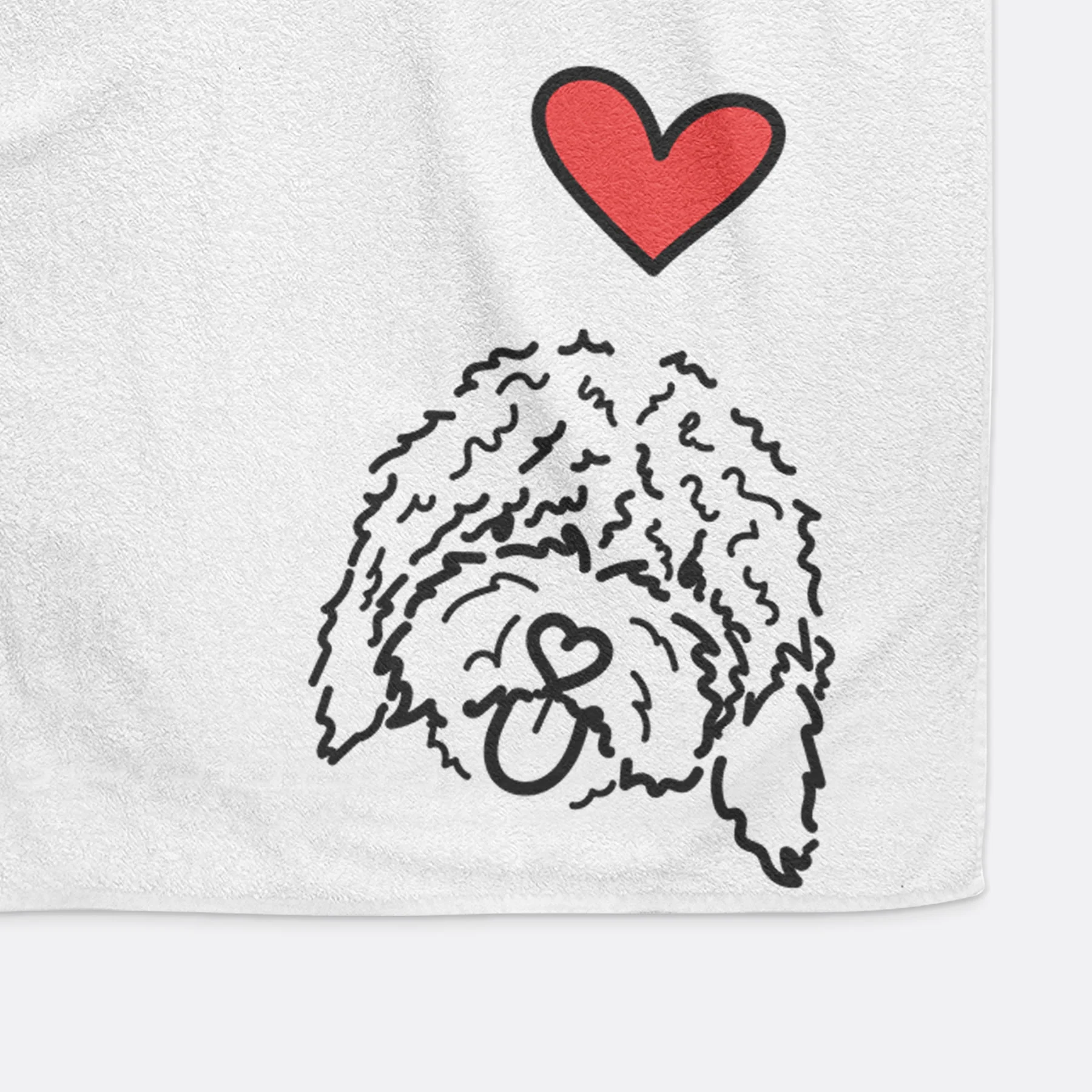 Love Always Spanish Water Dog - Antonio - Decorative Hand Towel - Image 4