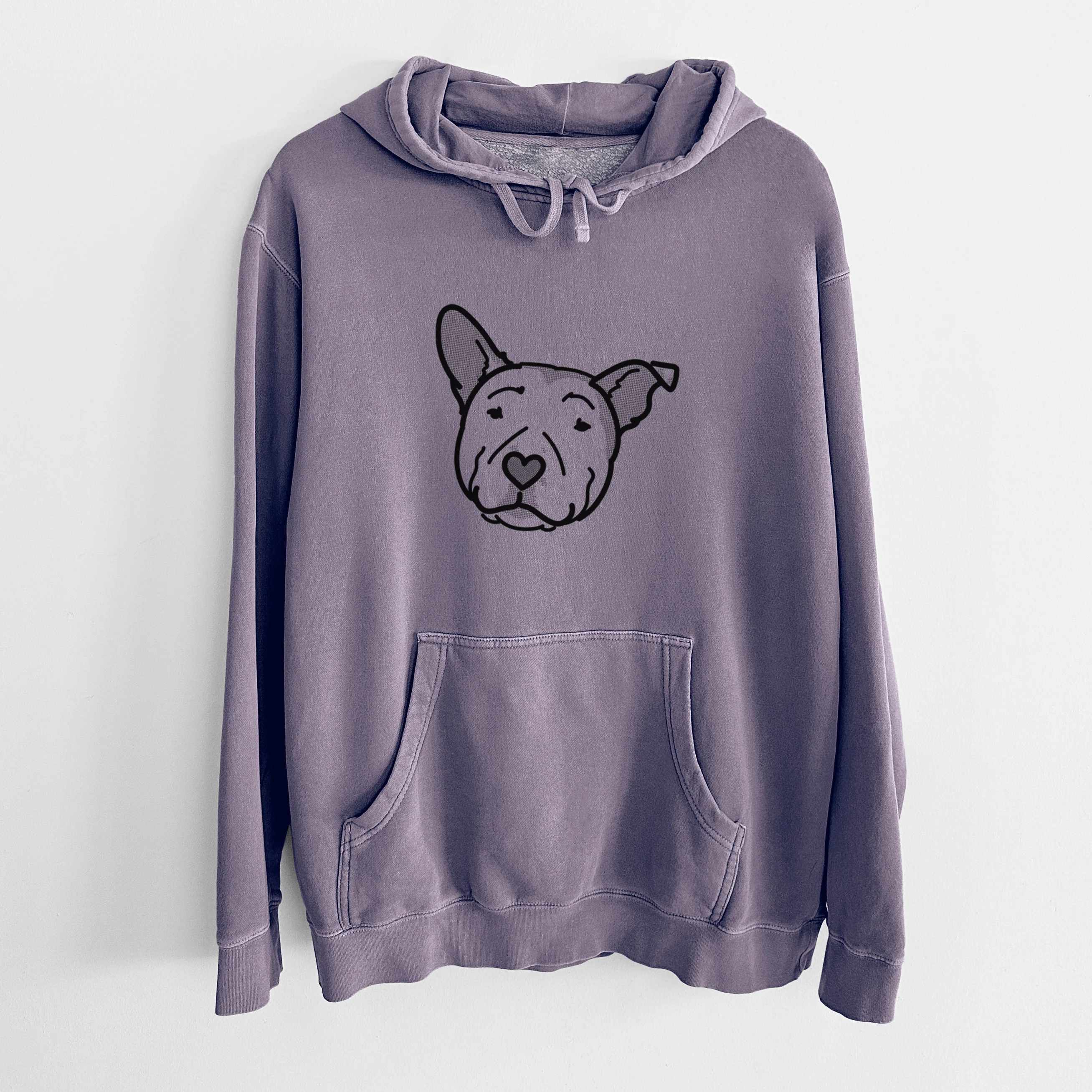 Love Always Pitbull - Archer - Unisex Pigment Dyed Hoodie - Image 16