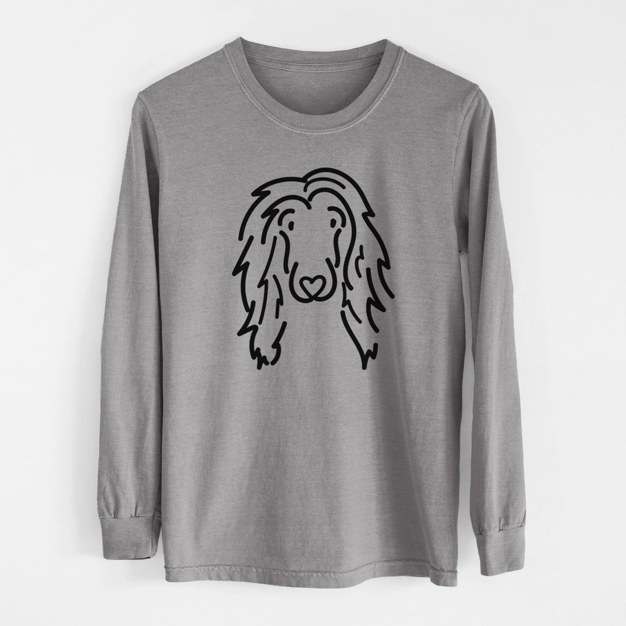 Love Always Afghan Hound - Asher - Heavyweight 100% Cotton Long Sleeve - Image 9