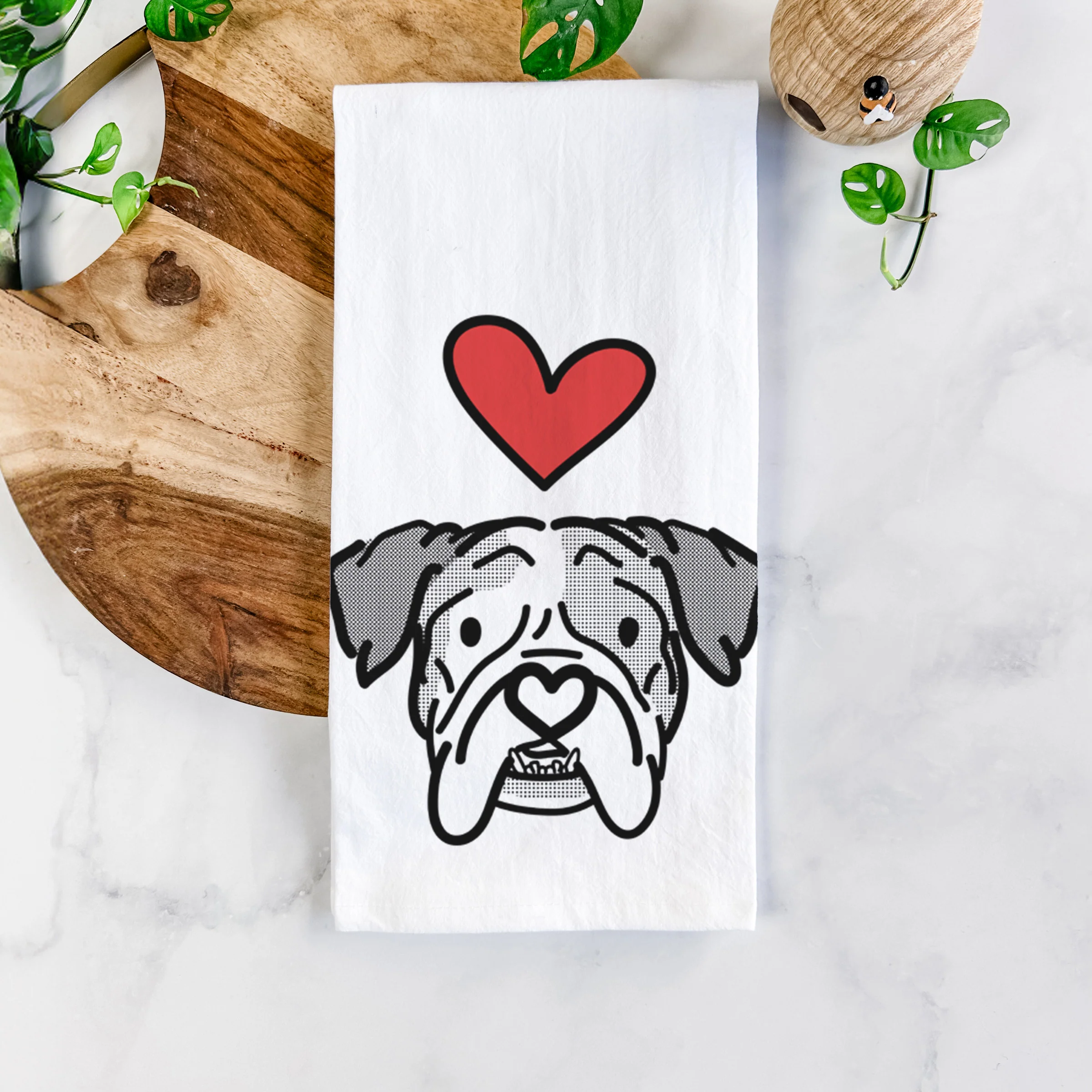 Love Always English Bulldog - Bailey - Tea Towel - Image 5