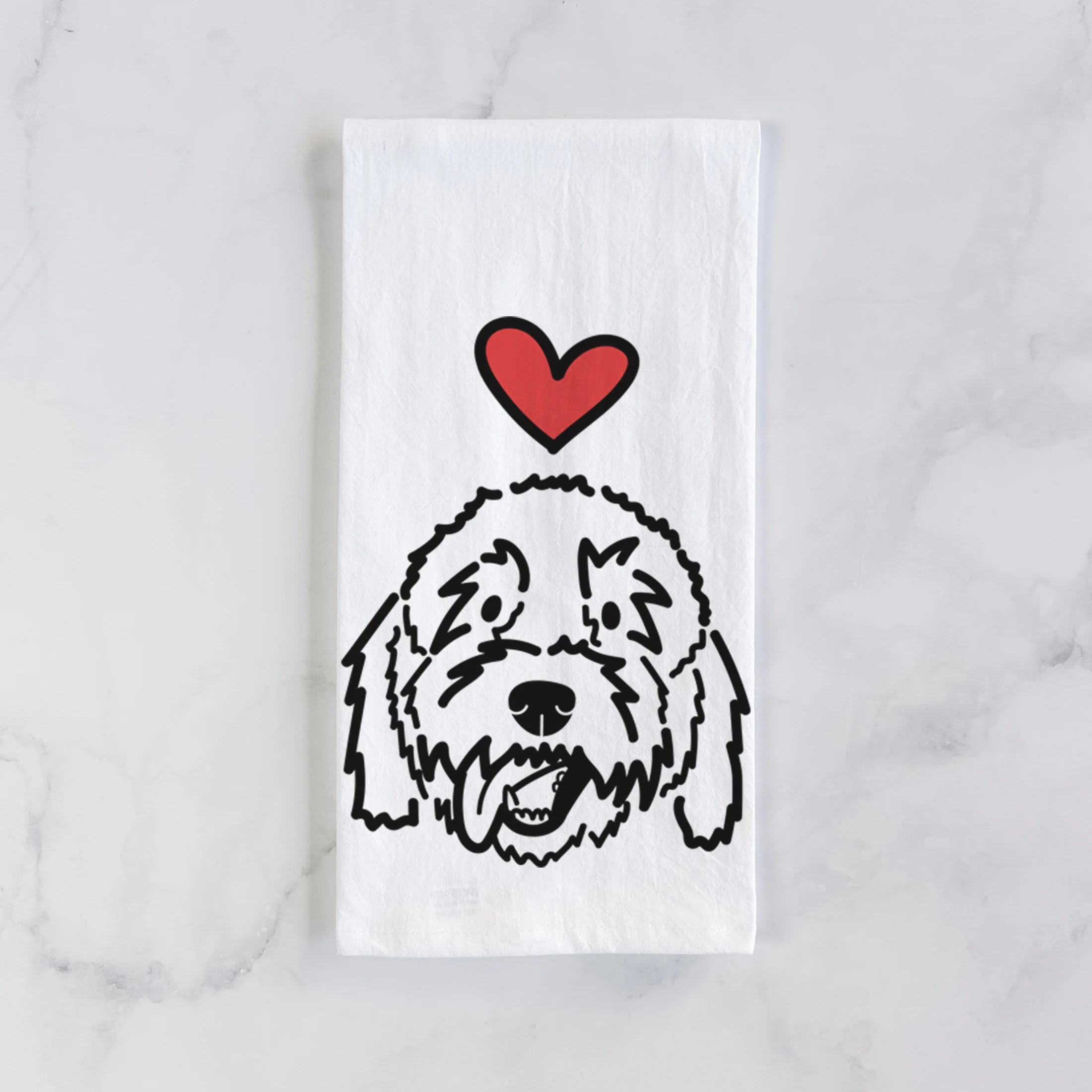 Love Always Goldendoodle - Barry - Tea Towel - Image 2