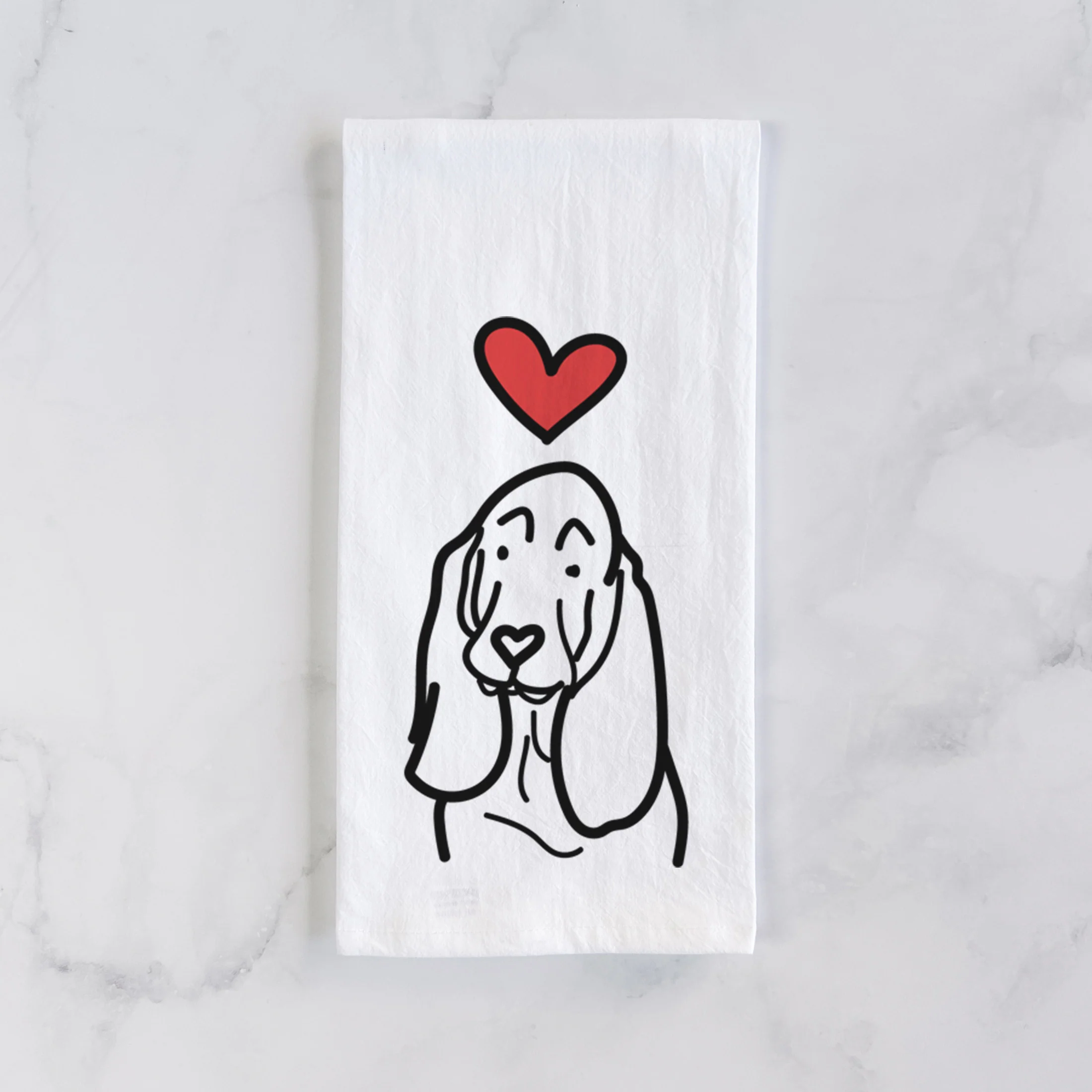 Love Always Basset Hound - Tea Towel - Image 2