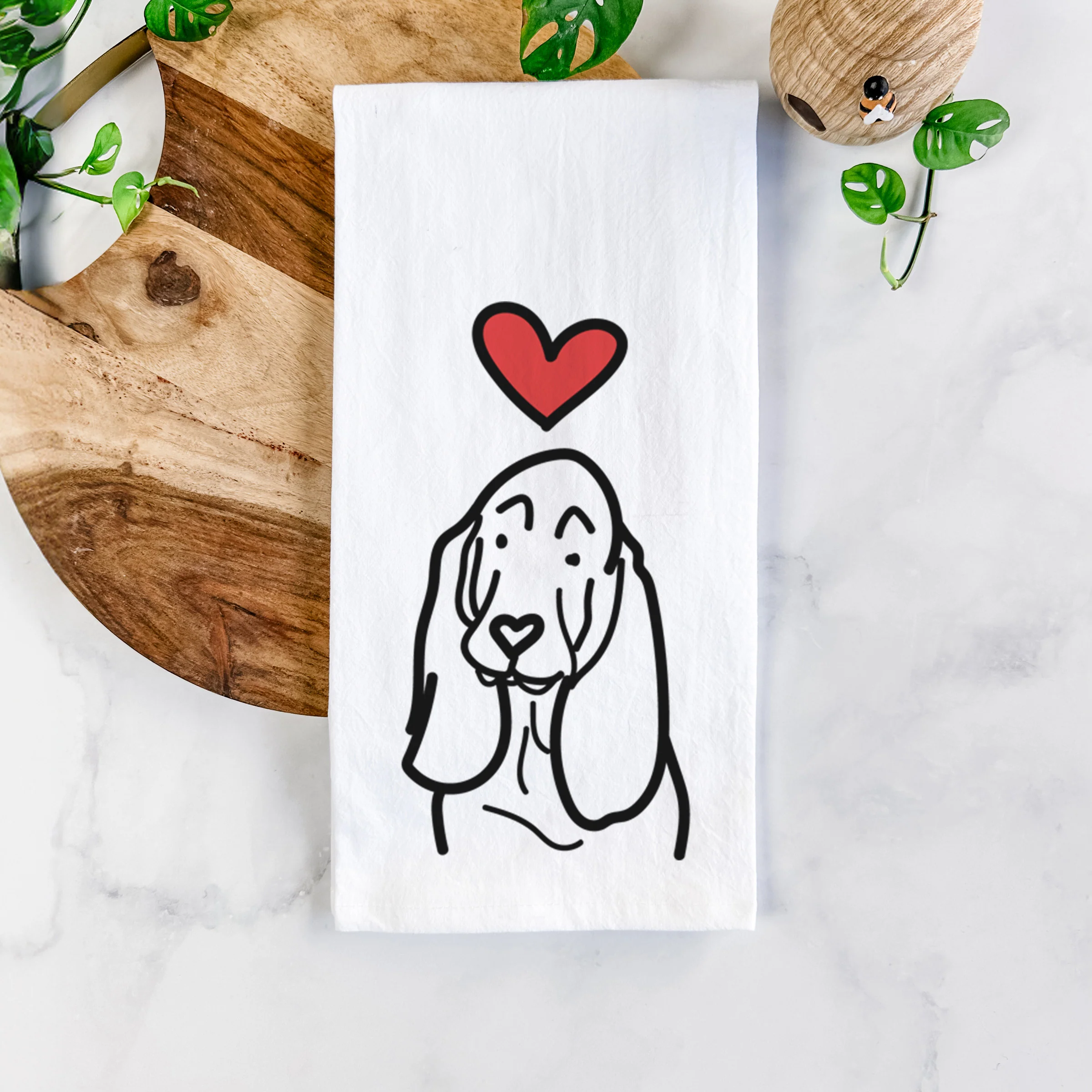 Love Always Basset Hound - Tea Towel - Image 5