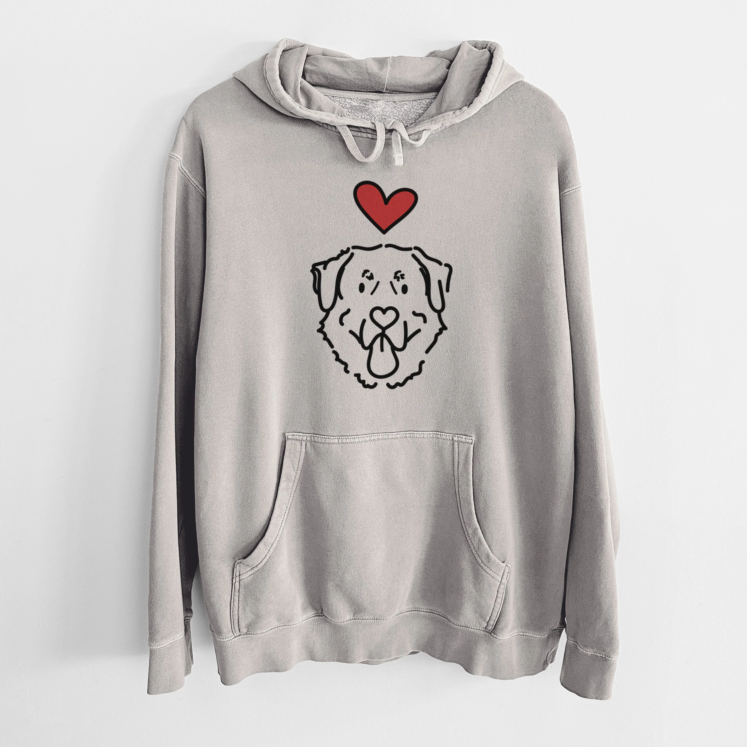 Love Always Anatolian Shepherd - Batu - Unisex Pigment Dyed Hoodie - Image 5
