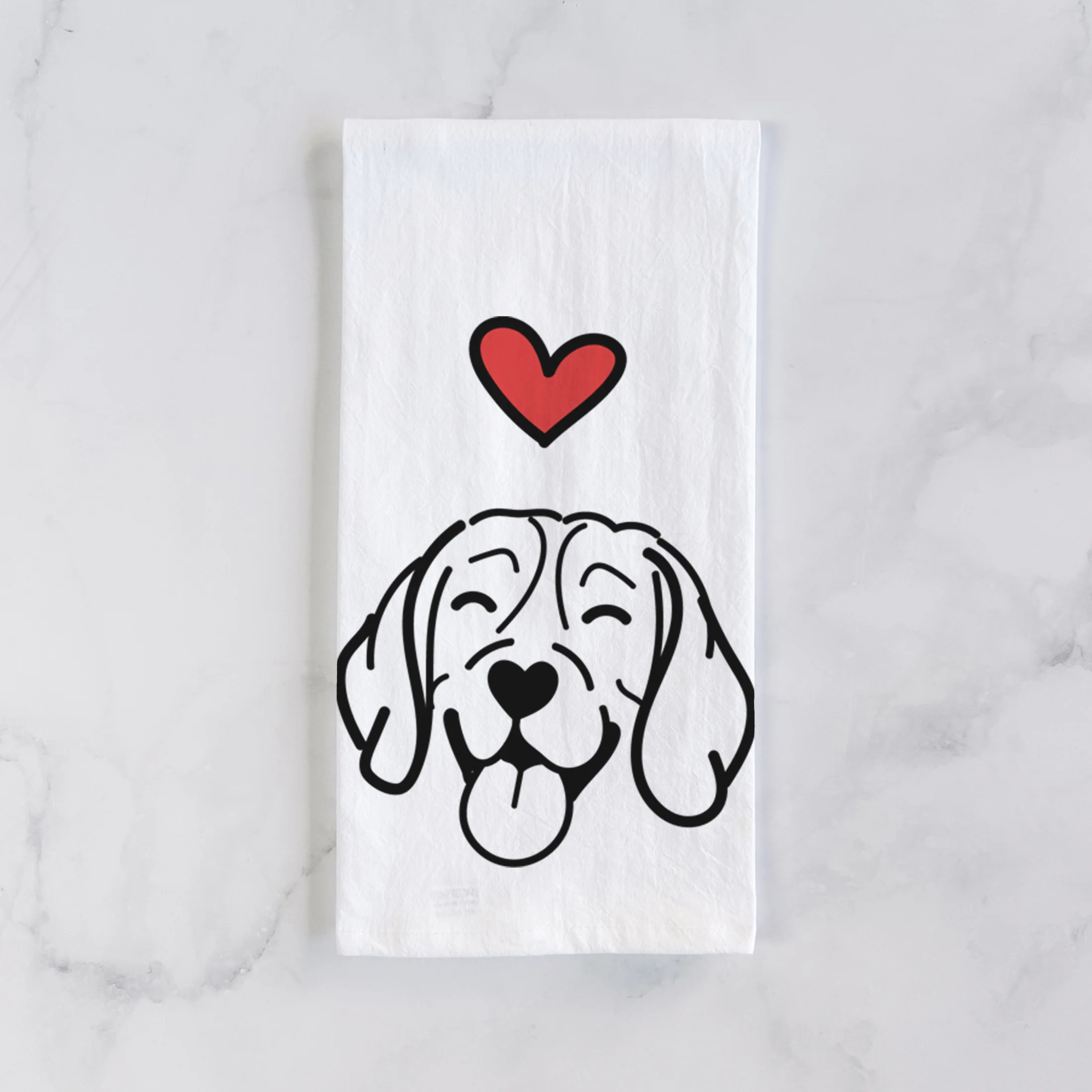 Love Always Beagle - Tea Towel - Image 2