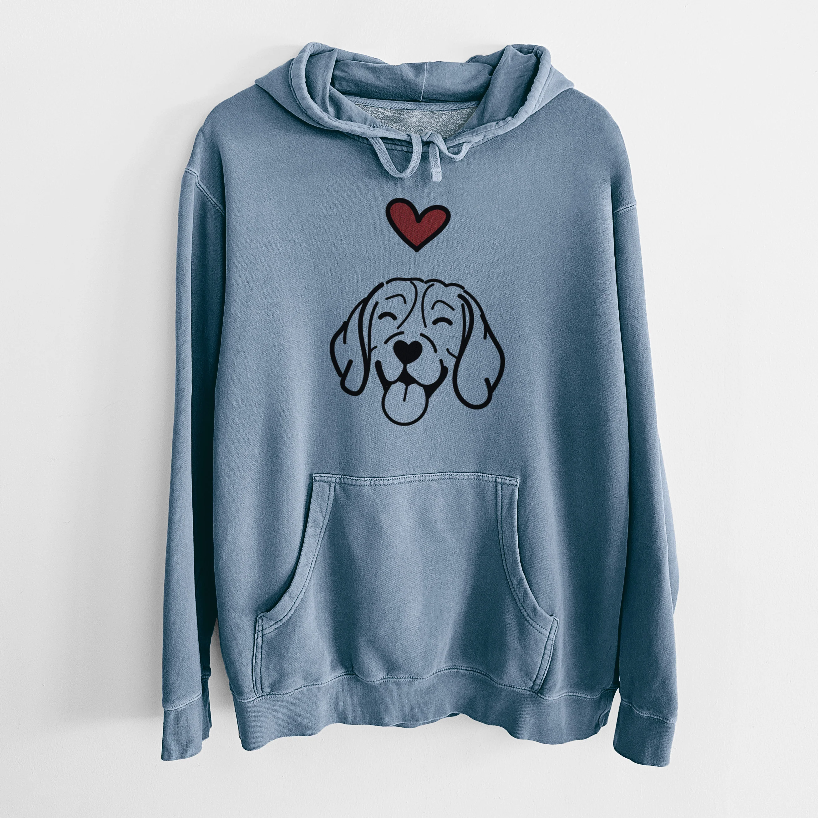Love Always Beagle - Unisex Pigment Dyed Hoodie - Image 7