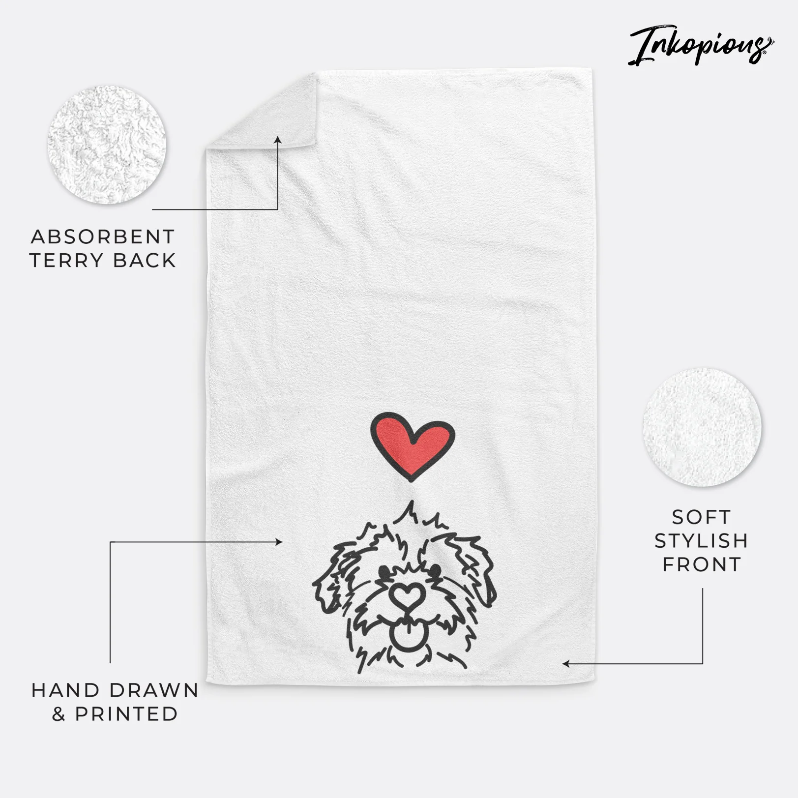 Love Always Mixed Breed - Bea - Decorative Hand Towel - Image 5