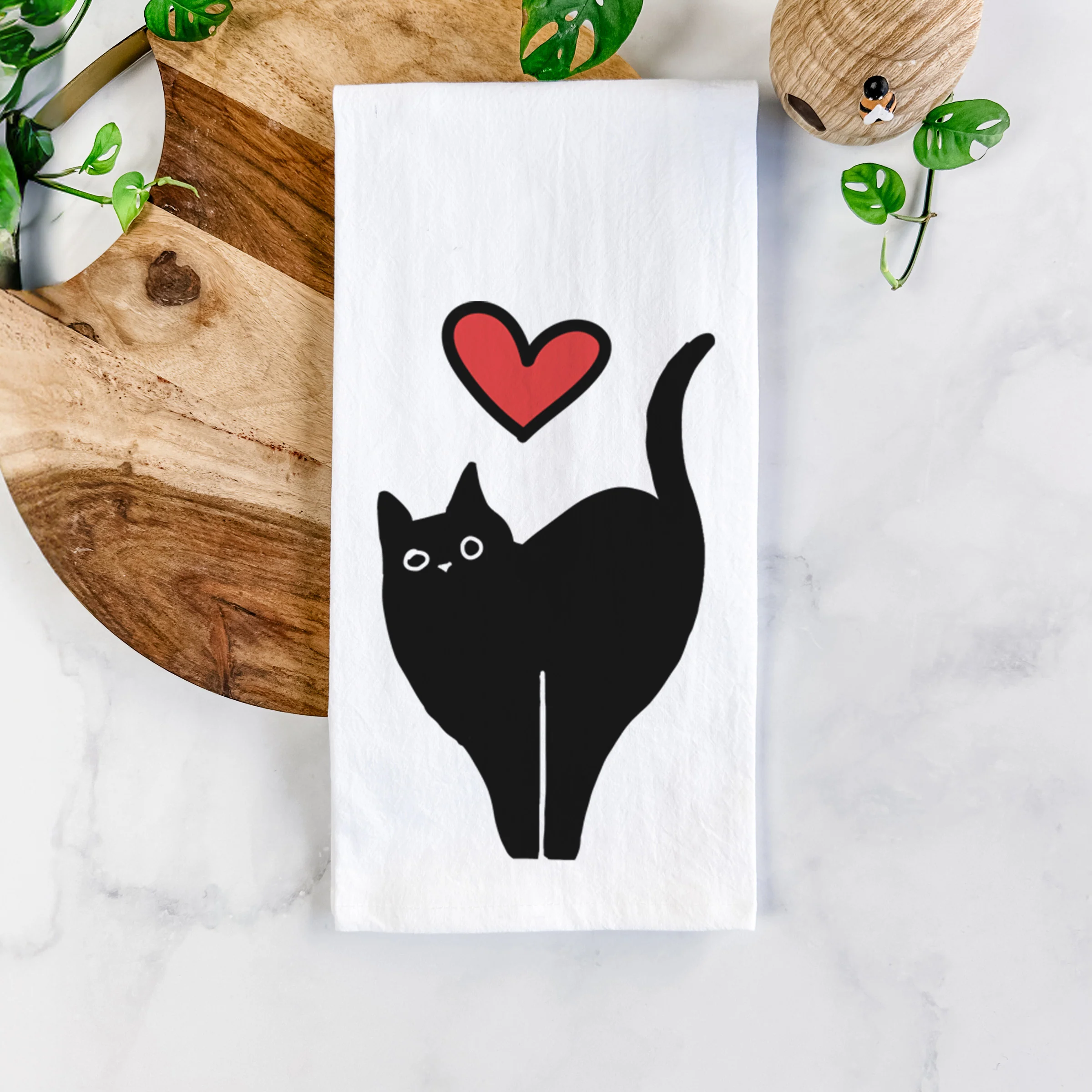 Love Always Black Cat - Bella - Tea Towel - Image 5