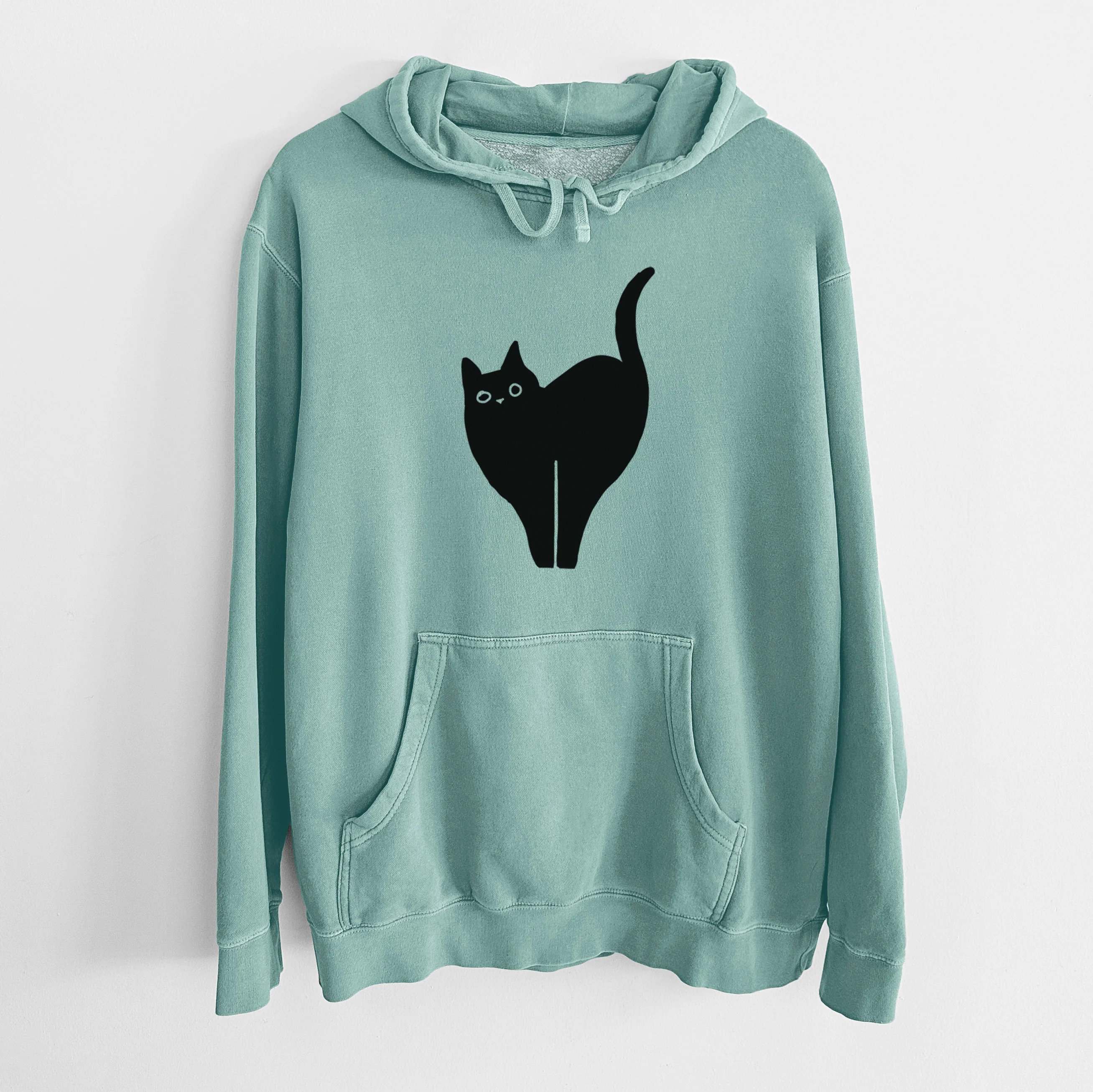 Love Always Black Cat - Bella - Unisex Pigment Dyed Hoodie - Image 17